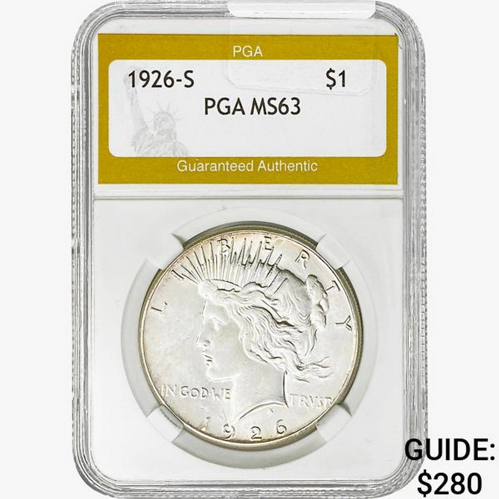 1926-S Silver Peace Dollar PGA MS63 (1 of 2)