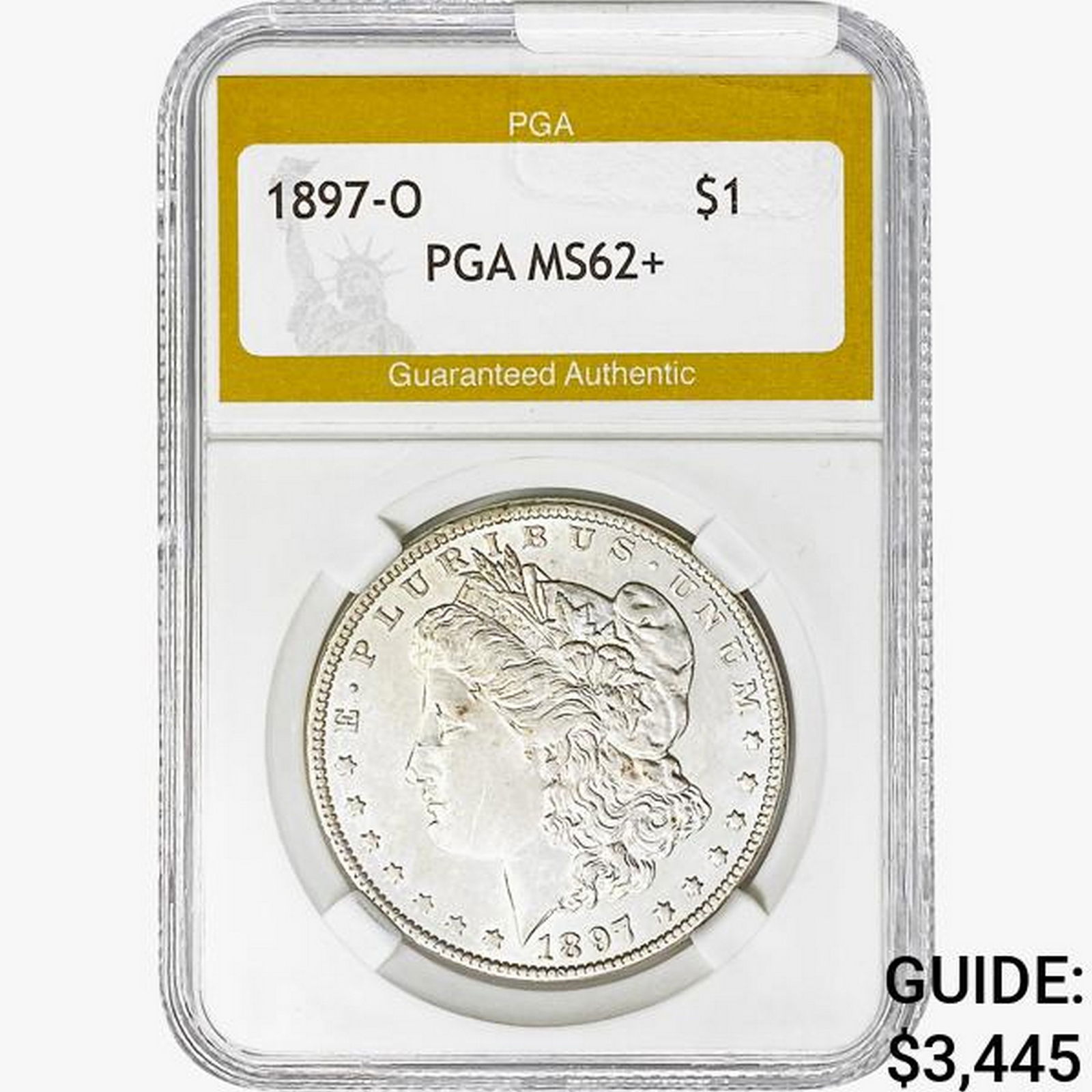 1897-O Morgan Silver Dollar PGA MS62+ (1 of 2)