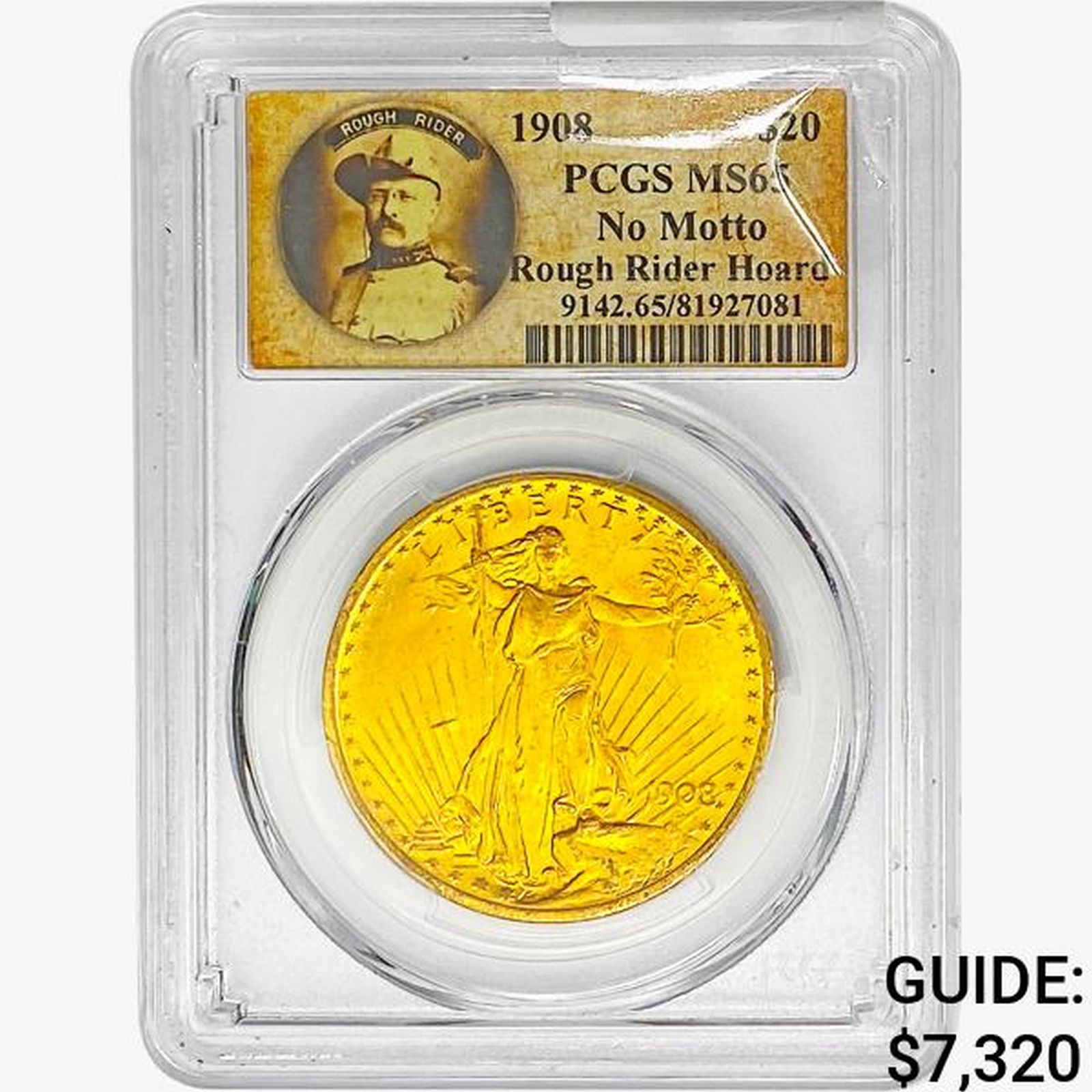 1908 $20 Gold Double Eagle PCGS MS65 No Motto (1 of 2)