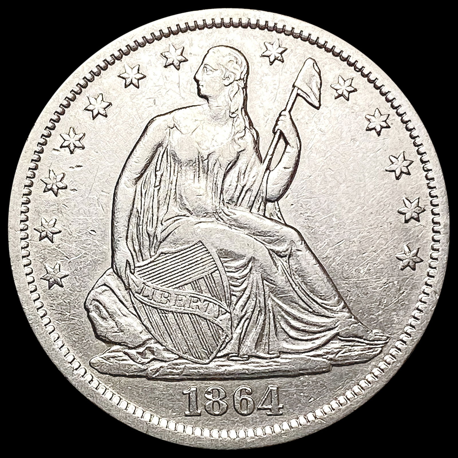 1864-S Seated Liberty Half Dollar UNCIRCULATED (1 of 2)
