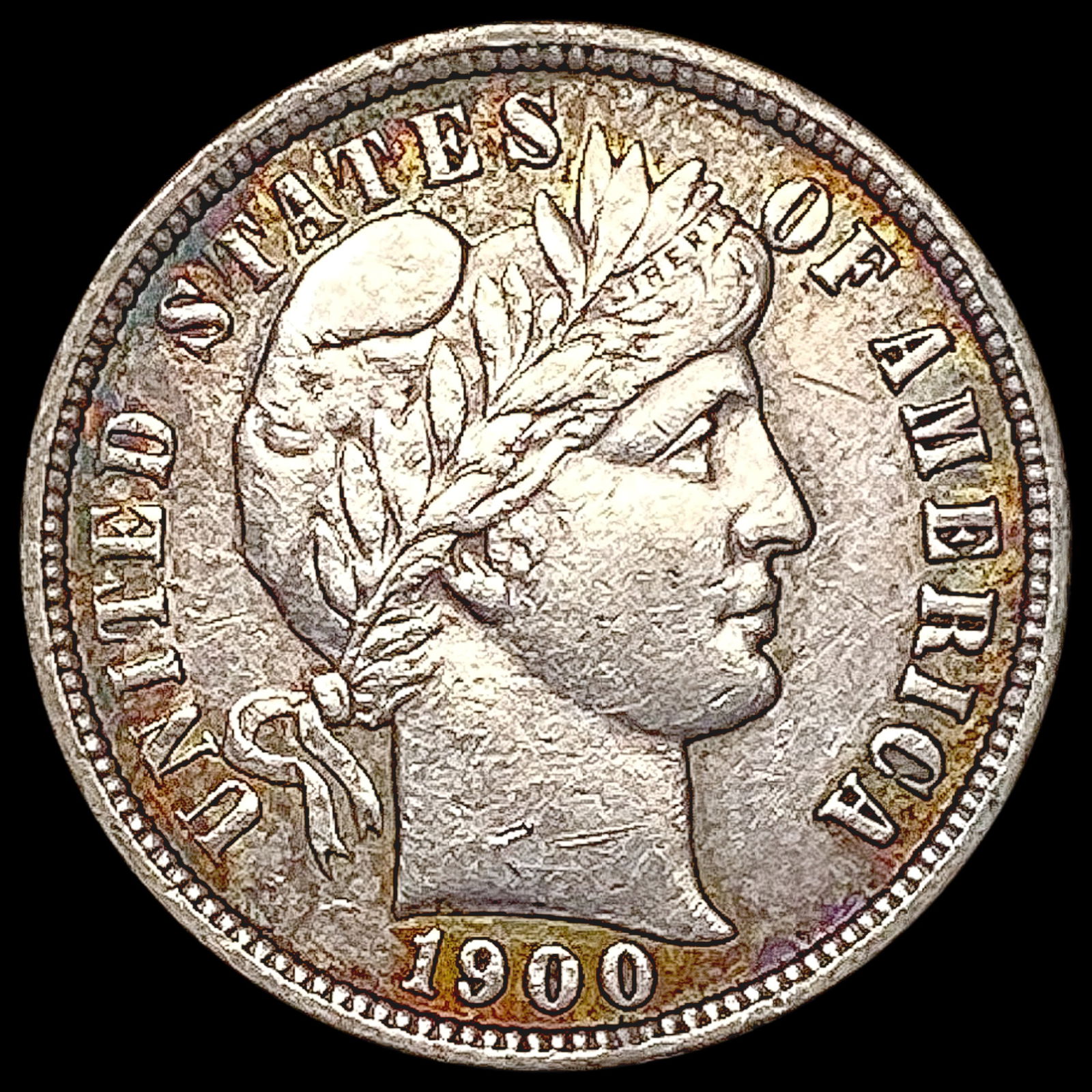 1900-S Barber Dime CLOSELY UNCIRCULATED (1 of 2)