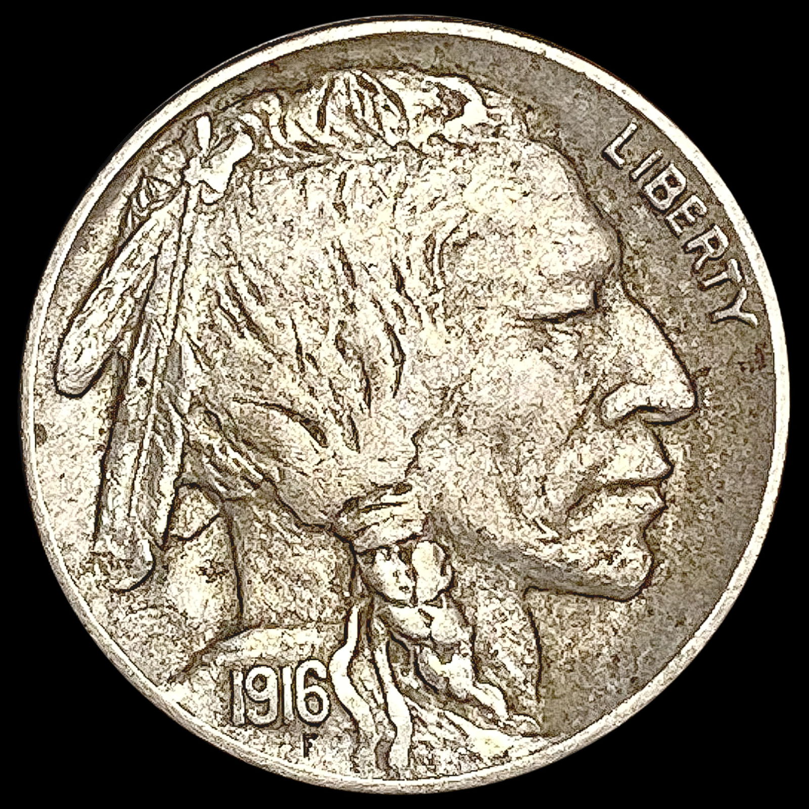 1916 Buffalo Nickel NEARLY UNCIRCULATED (1 of 2)