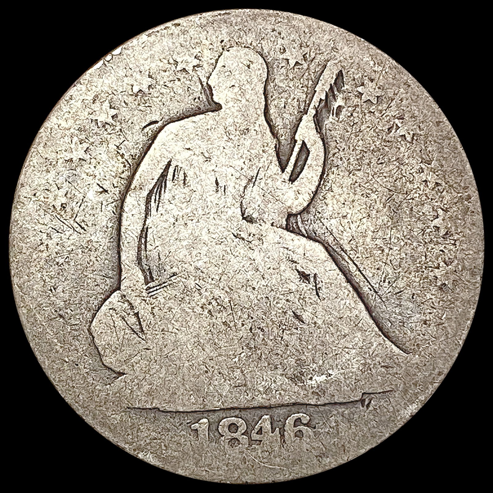 1846-O Seated Liberty Half Dollar NICELY CIRCULATED (1 of 2)