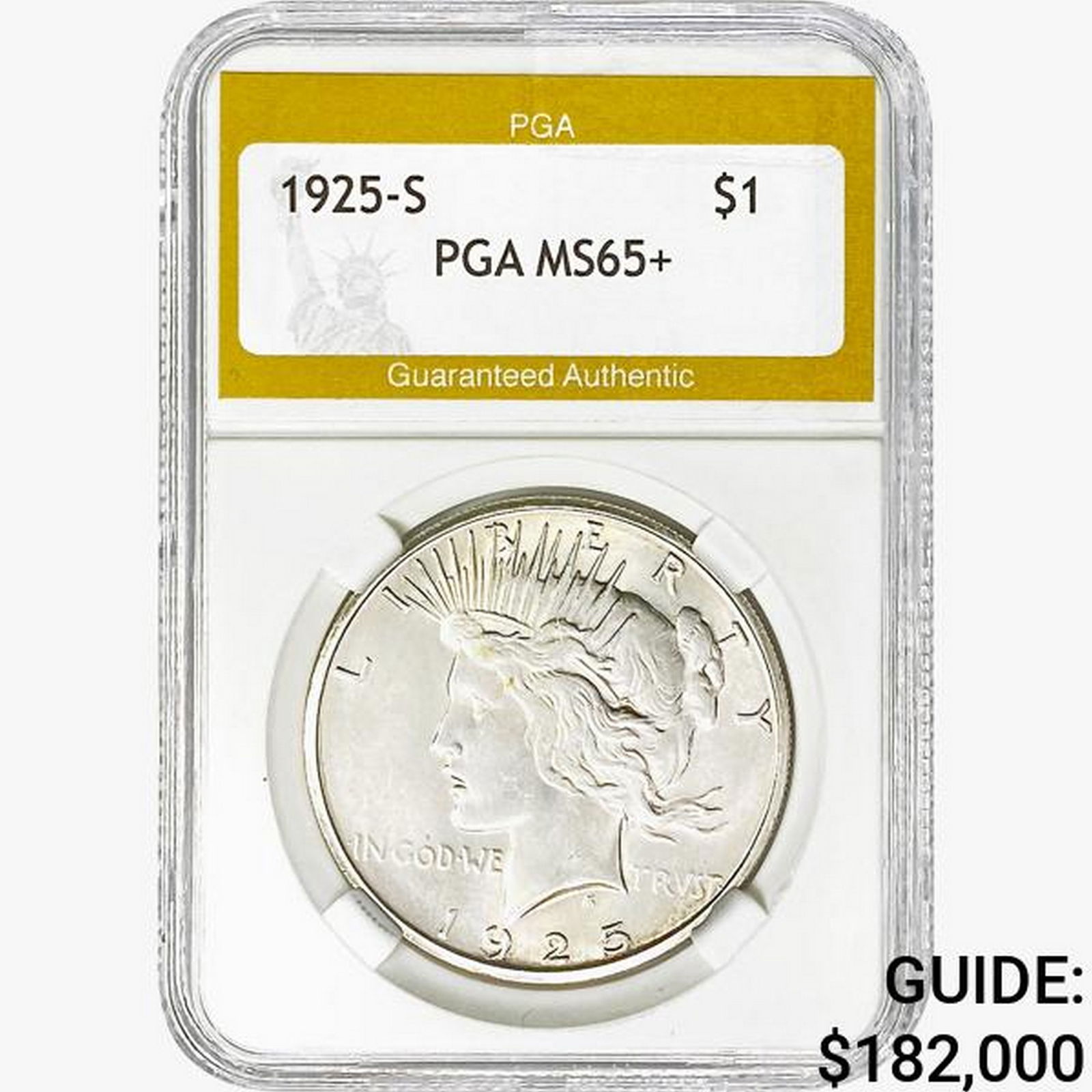 1925-S Silver Peace Dollar PGA MS65+ (1 of 2)