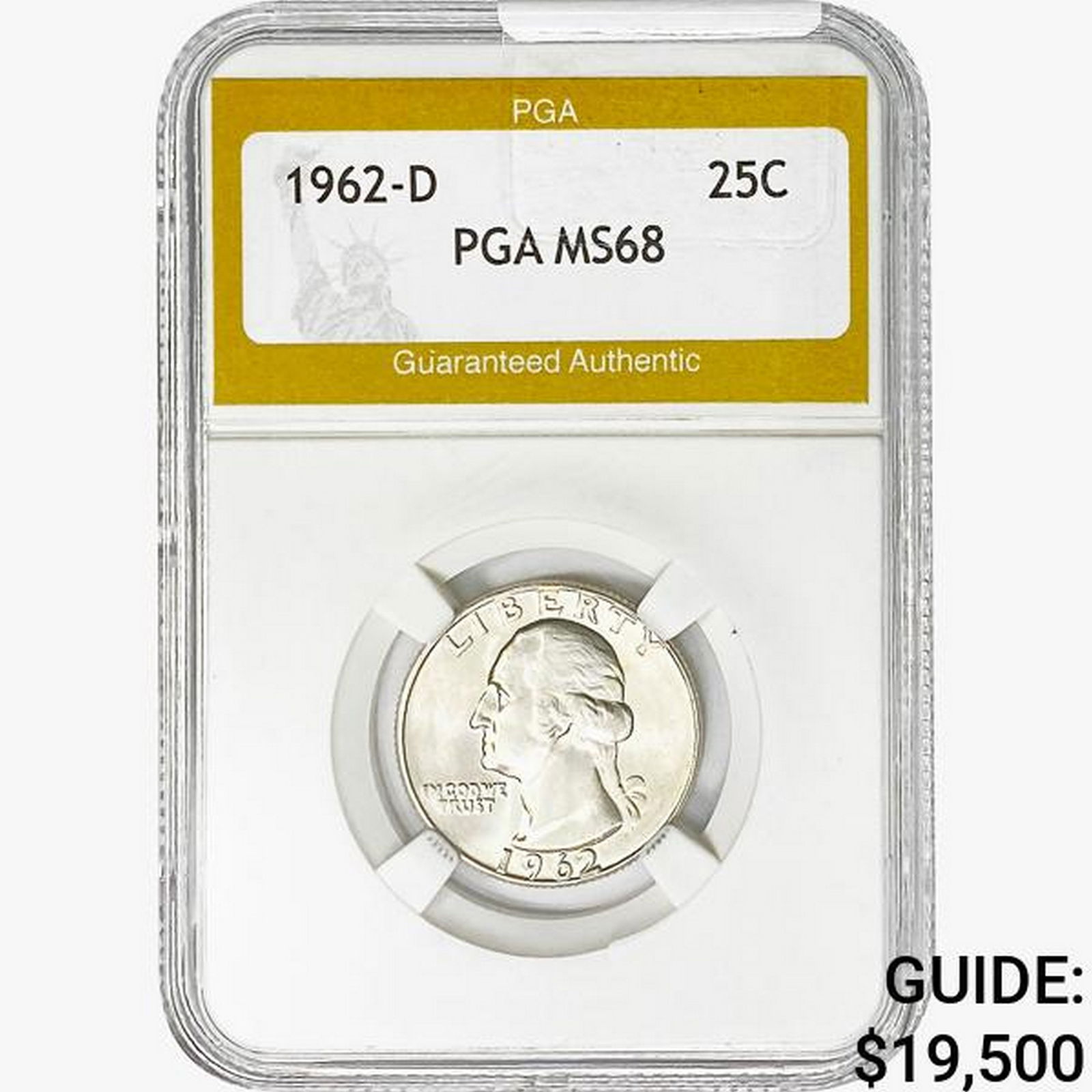 1962-D Washington Silver Quarter PGA MS68 (1 of 2)