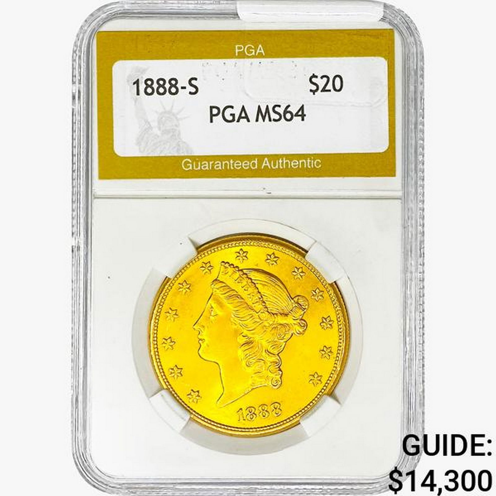 1888-S $20 Gold Double Eagle PGA MS64 (1 of 2)