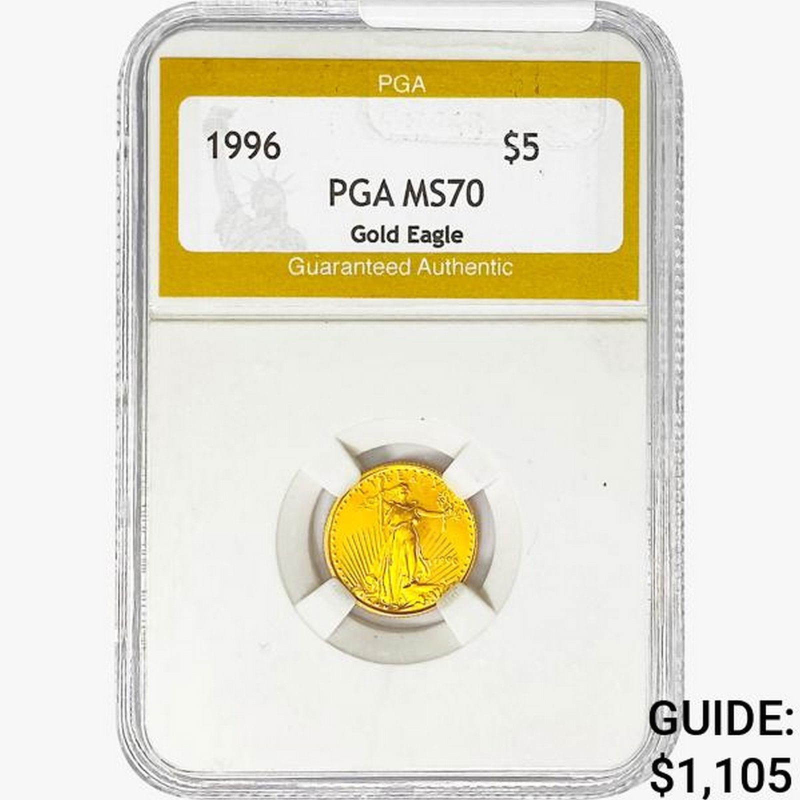 1996 $5 1/10oz Gold Eagle PGA MS70 (1 of 2)