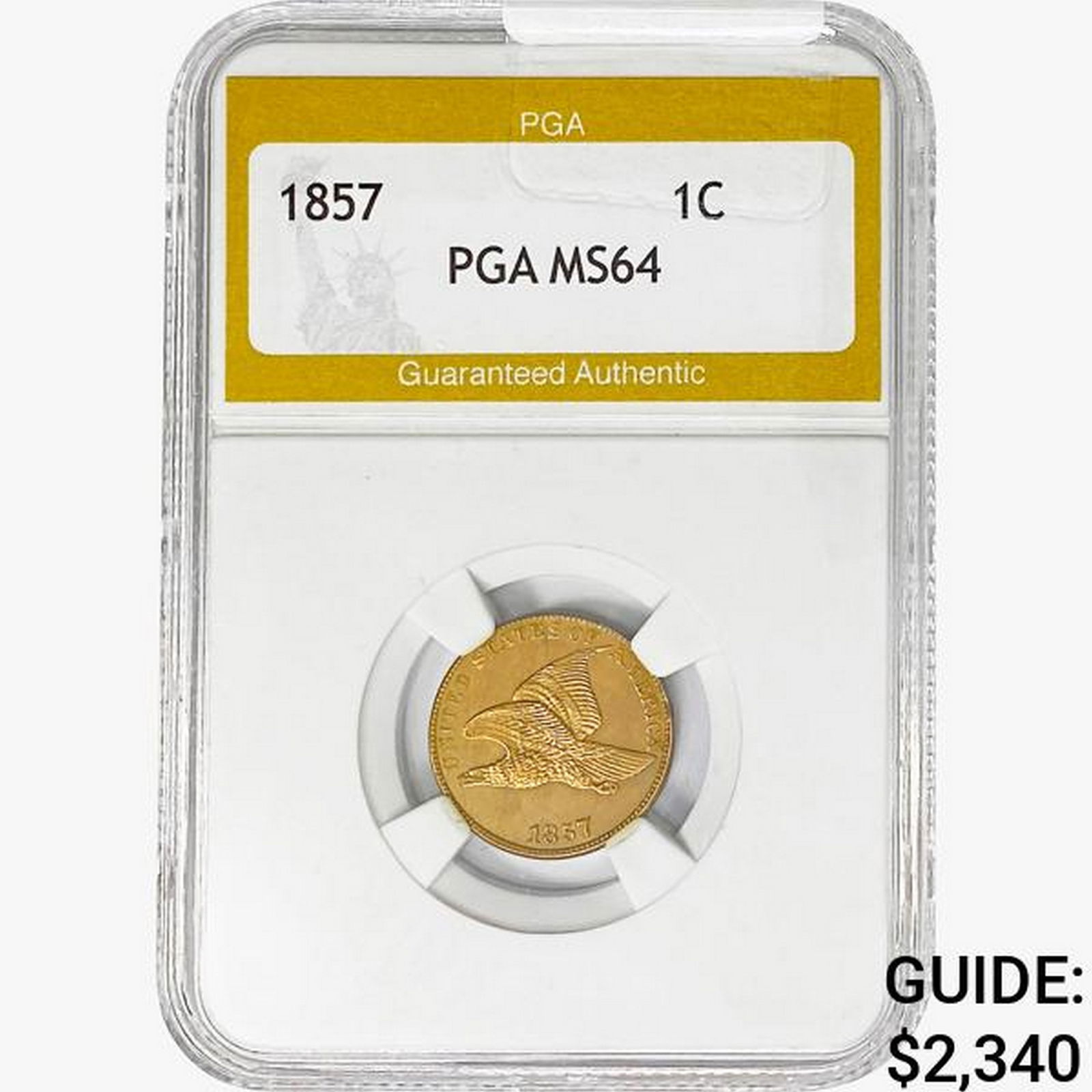 1857 Flying Eagle Cent PGA MS64 (1 of 2)