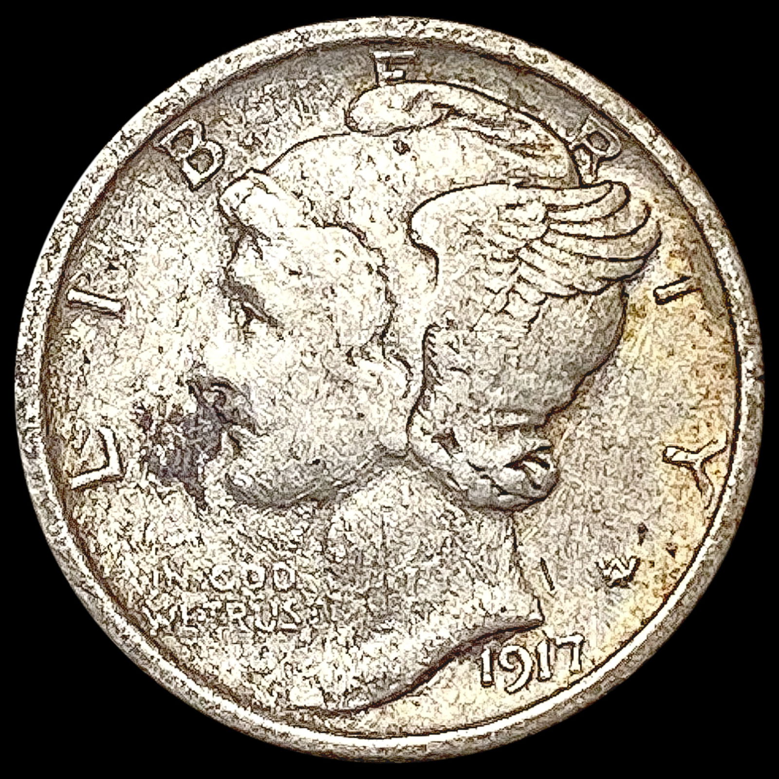 1917-D Mercury Dime LIGHTLY CIRCULATED (1 of 2)