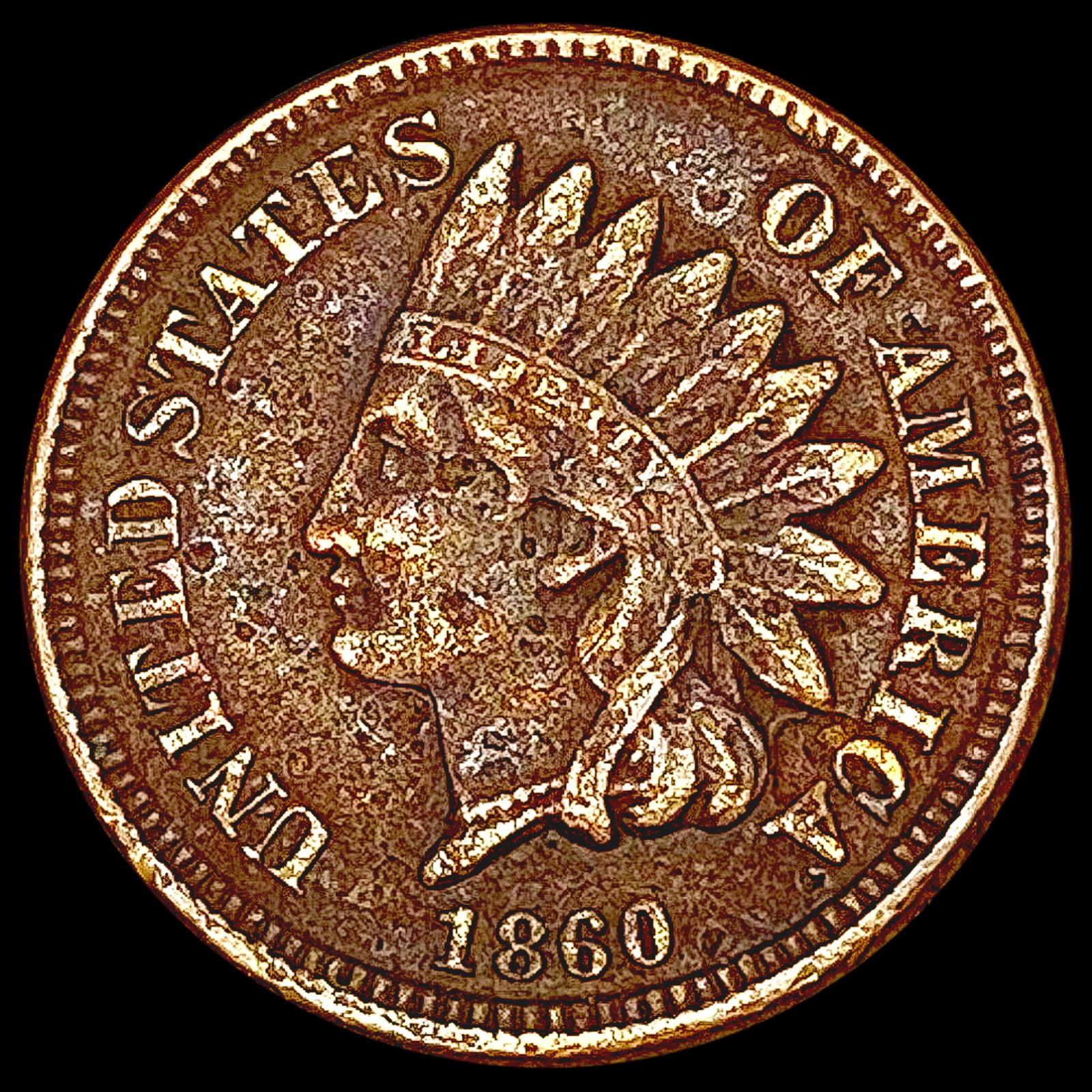 1860 Indian Head Cent CLOSELY UNCIRCULATED (1 of 2)
