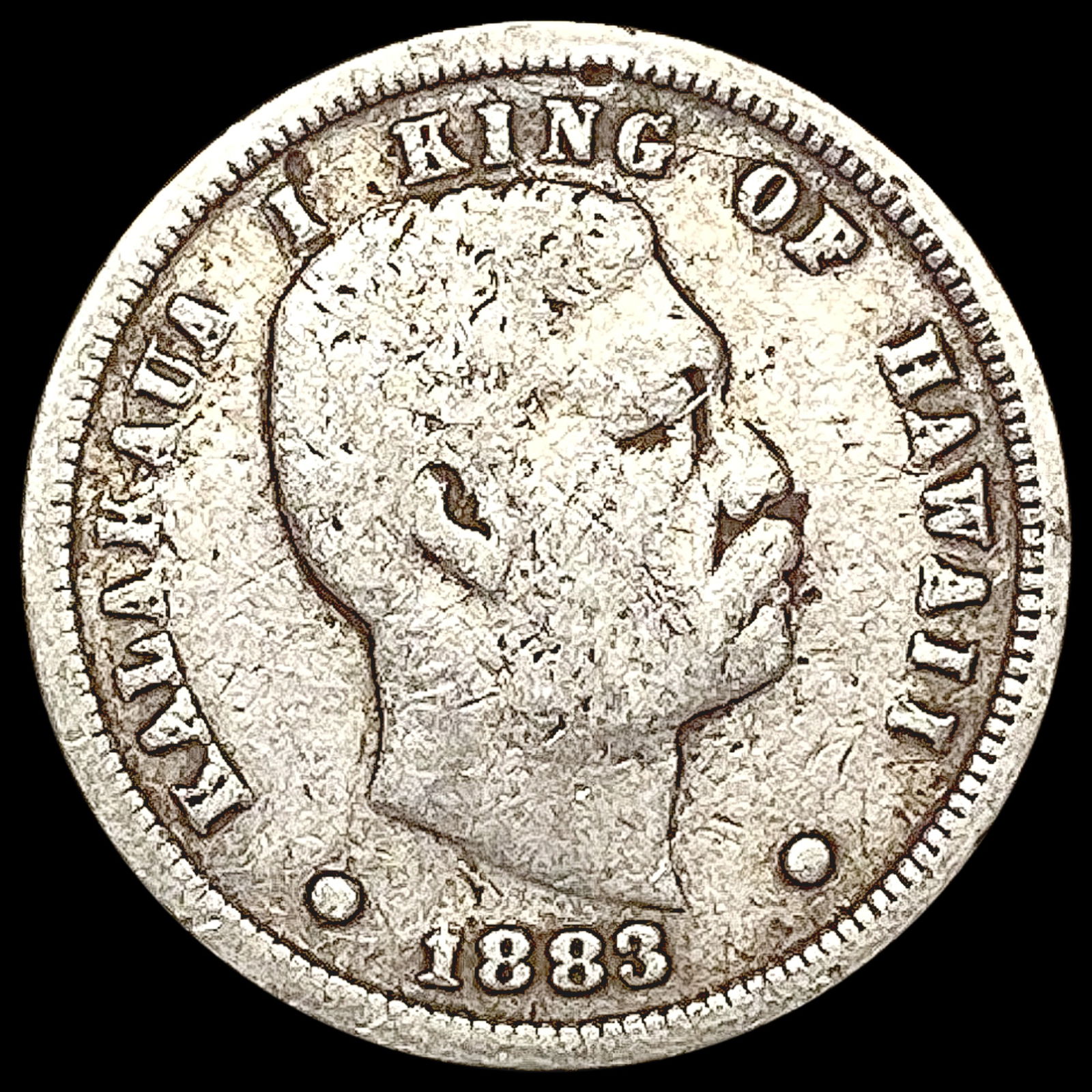 1883 Kingdom of Hawaii Dime NICELY CIRCULATED (1 of 2)