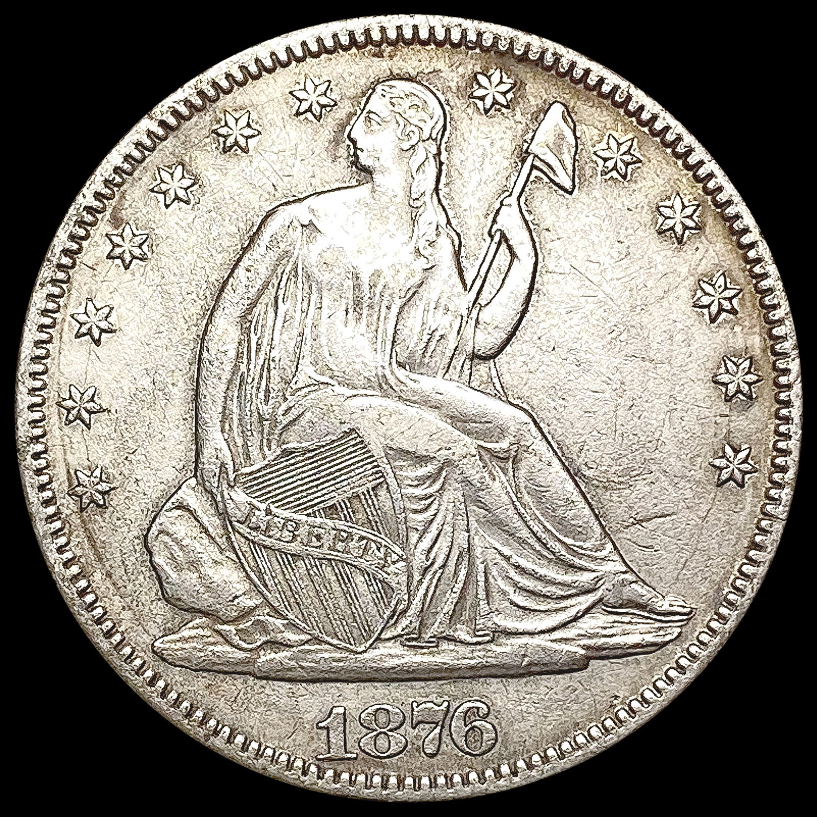 1876 Seated Liberty Half Dollar CLOSELY UNCIRCULATED (1 of 2)