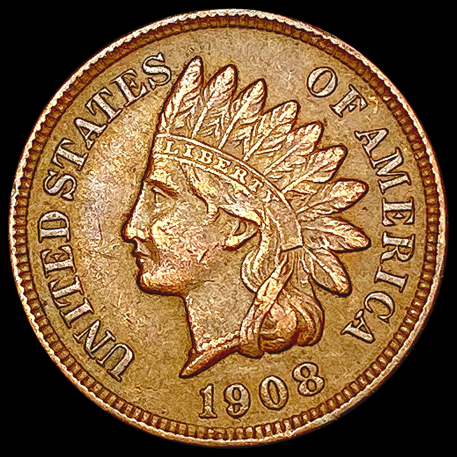 1908 Indian Head Cent CHOICE AU (1 of 2)