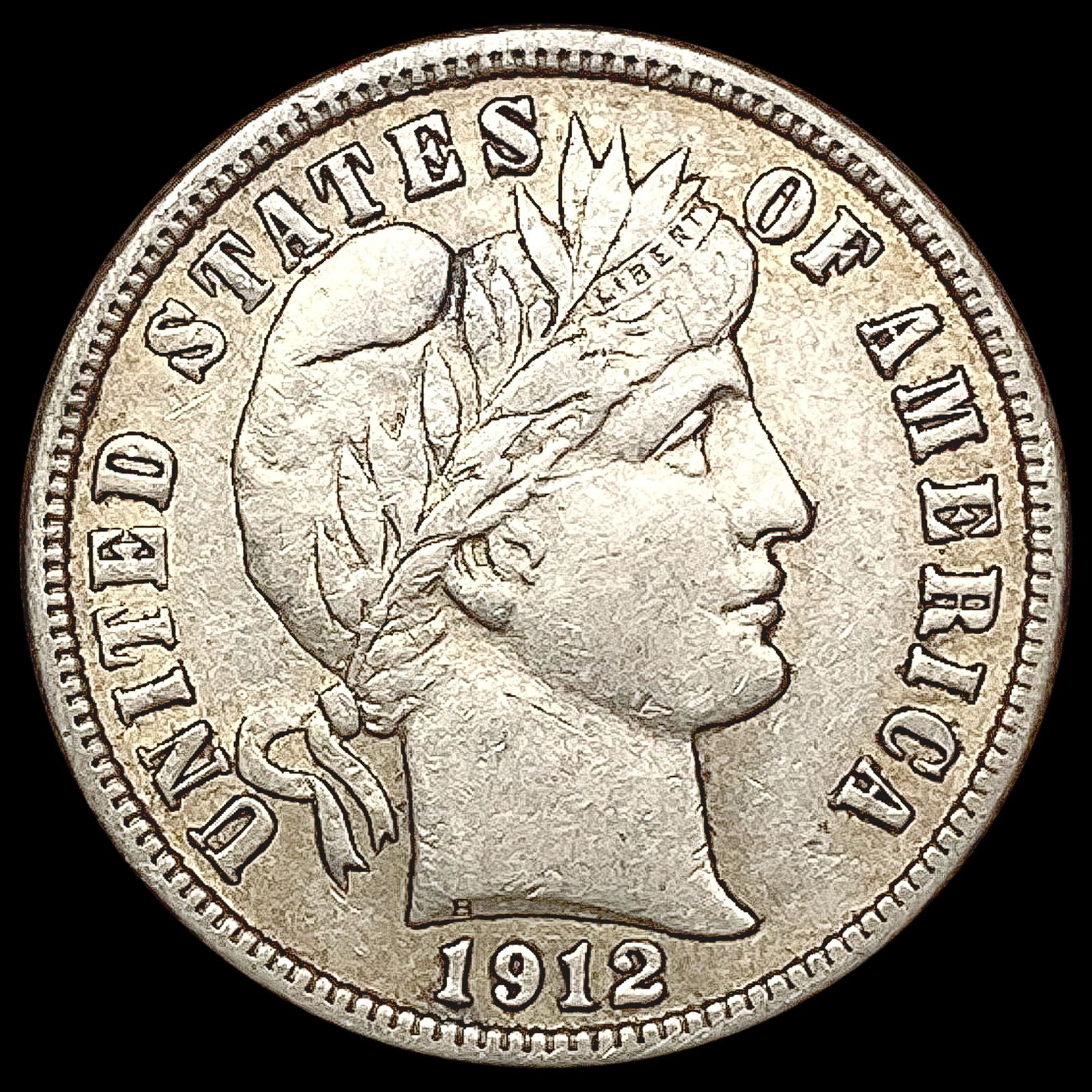 1912-D Barber Dime CLOSELY UNCIRCULATED (1 of 2)