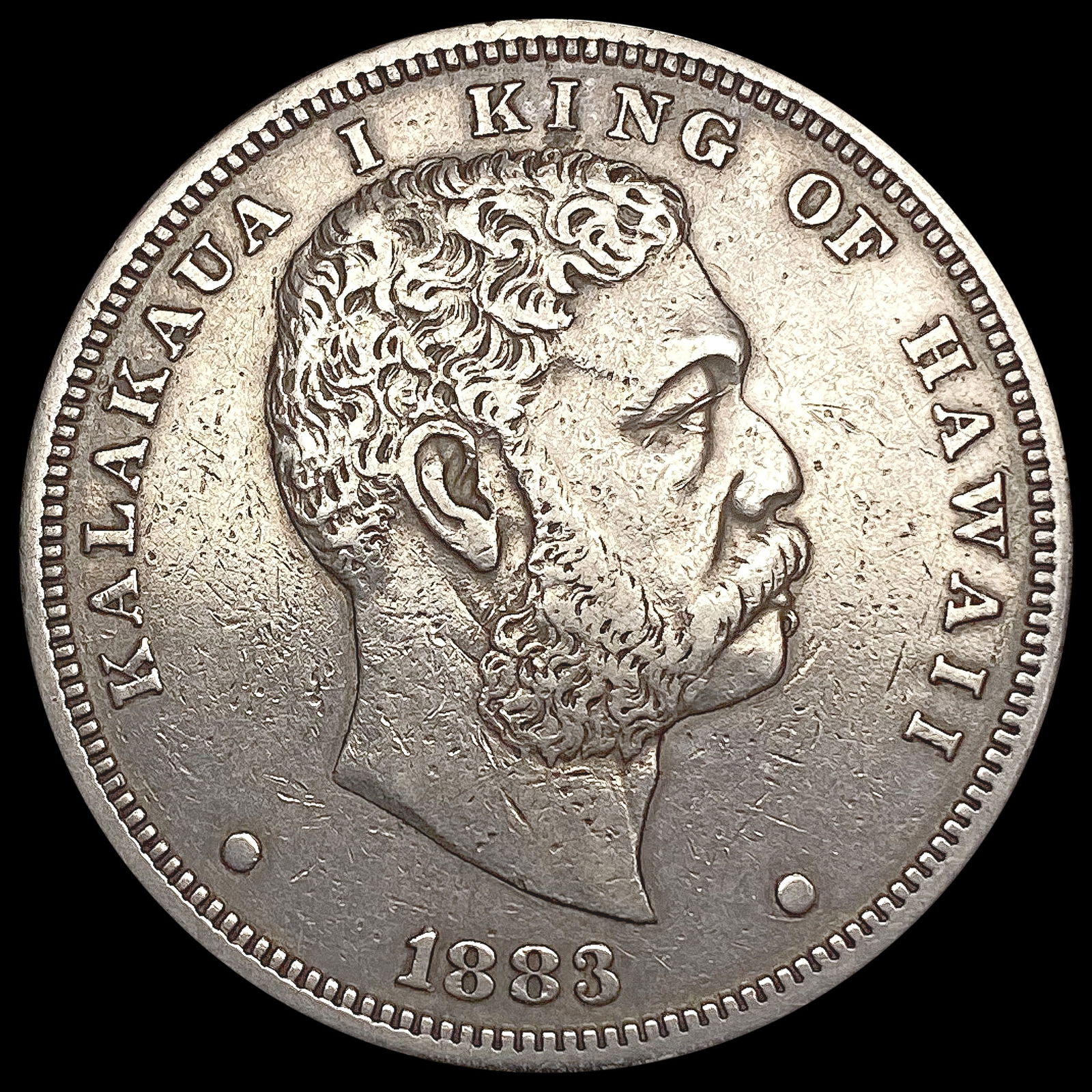 1883 Kingdom of Hawaii Dollar LIGHTLY CIRCULATED (1 of 2)