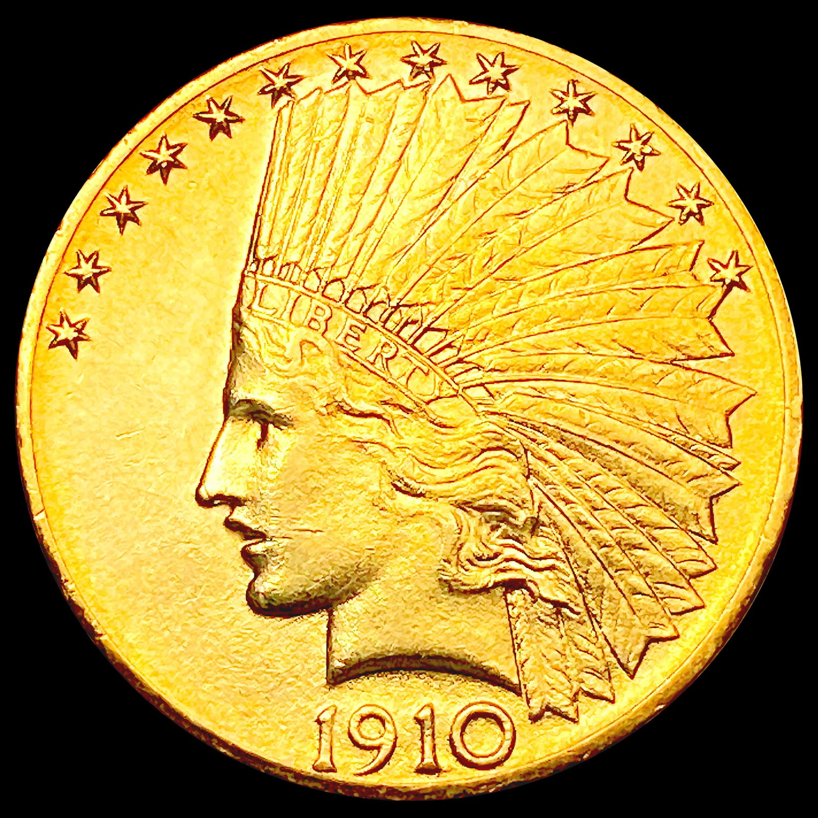 1910-D $10 Gold Eagle GEM BU (1 of 2)
