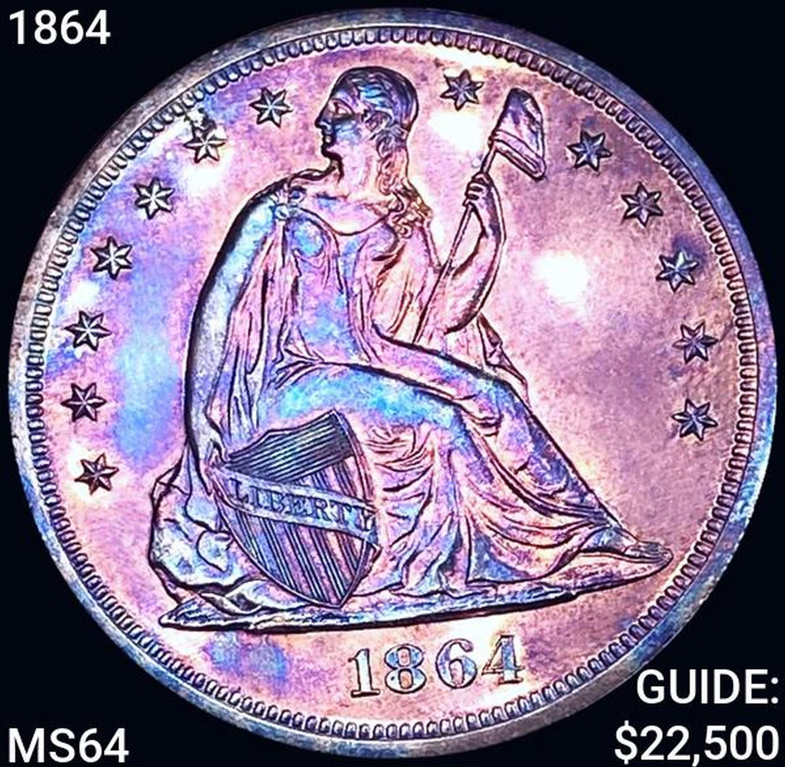 1864 Seated Liberty Dollar CHOICE BU (1 of 2)