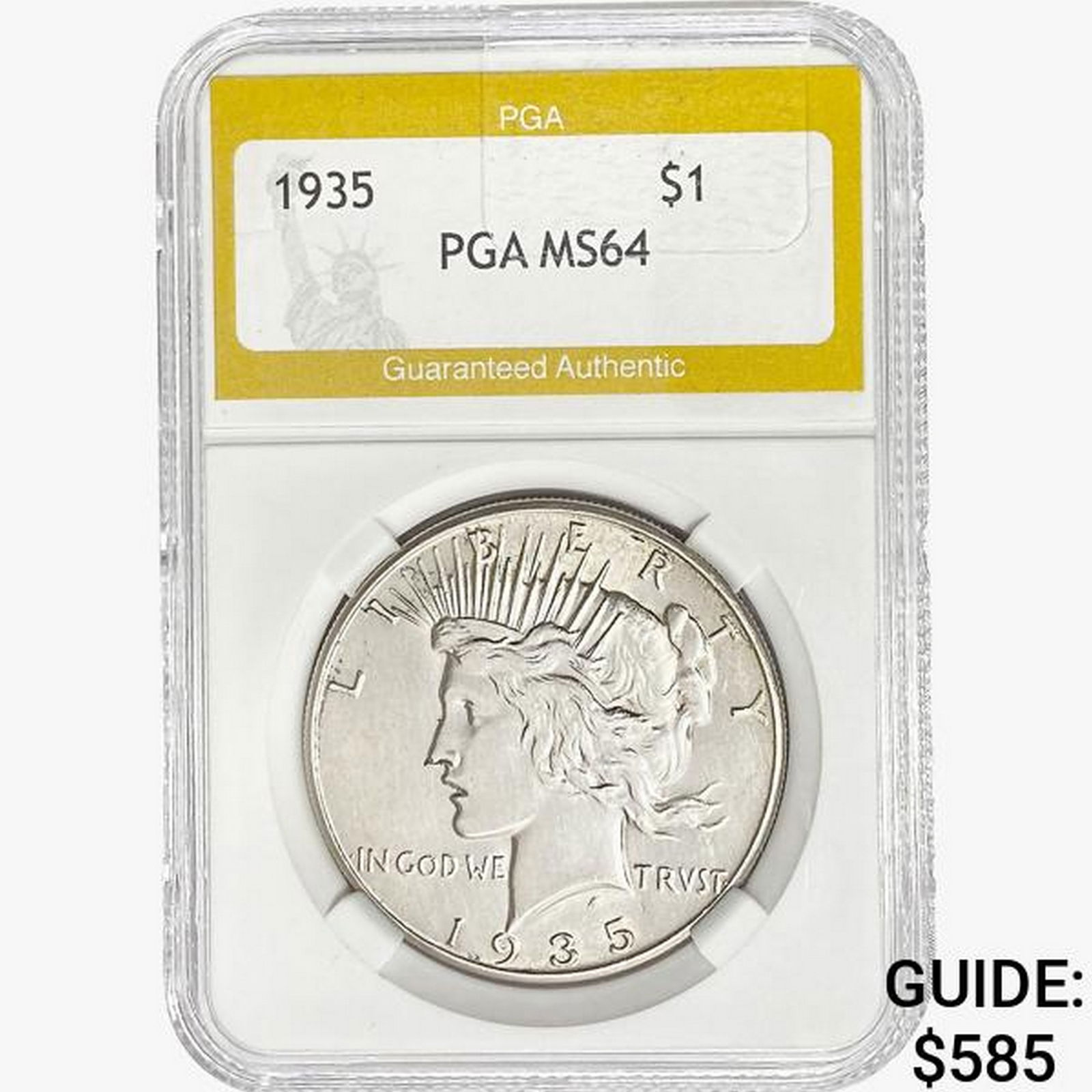 1935 Silver Peace Dollar PGA MS64 (1 of 2)
