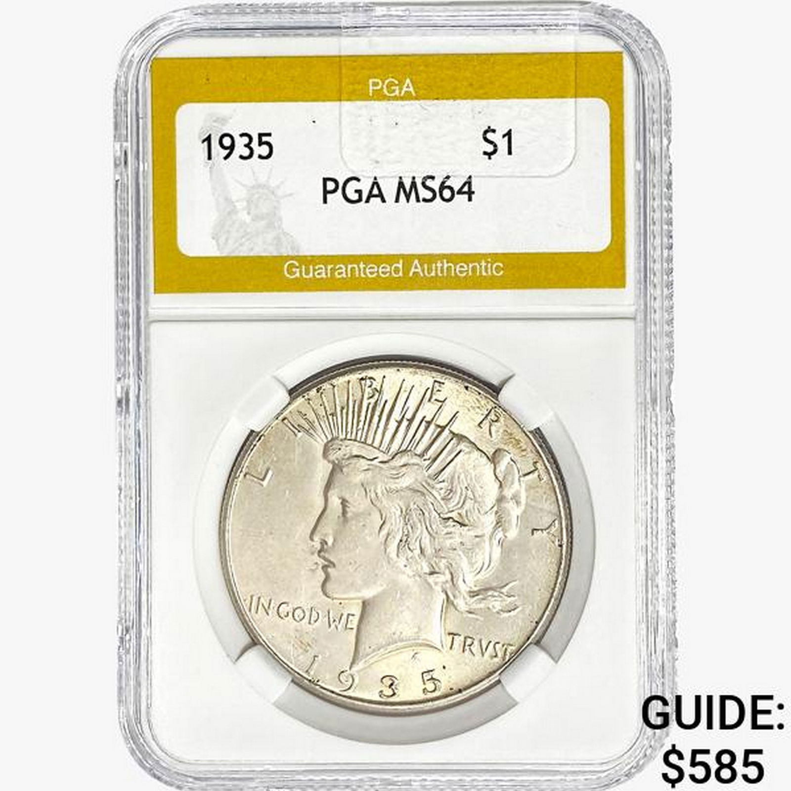 1935 Silver Peace Dollar PGA MS64 (1 of 2)