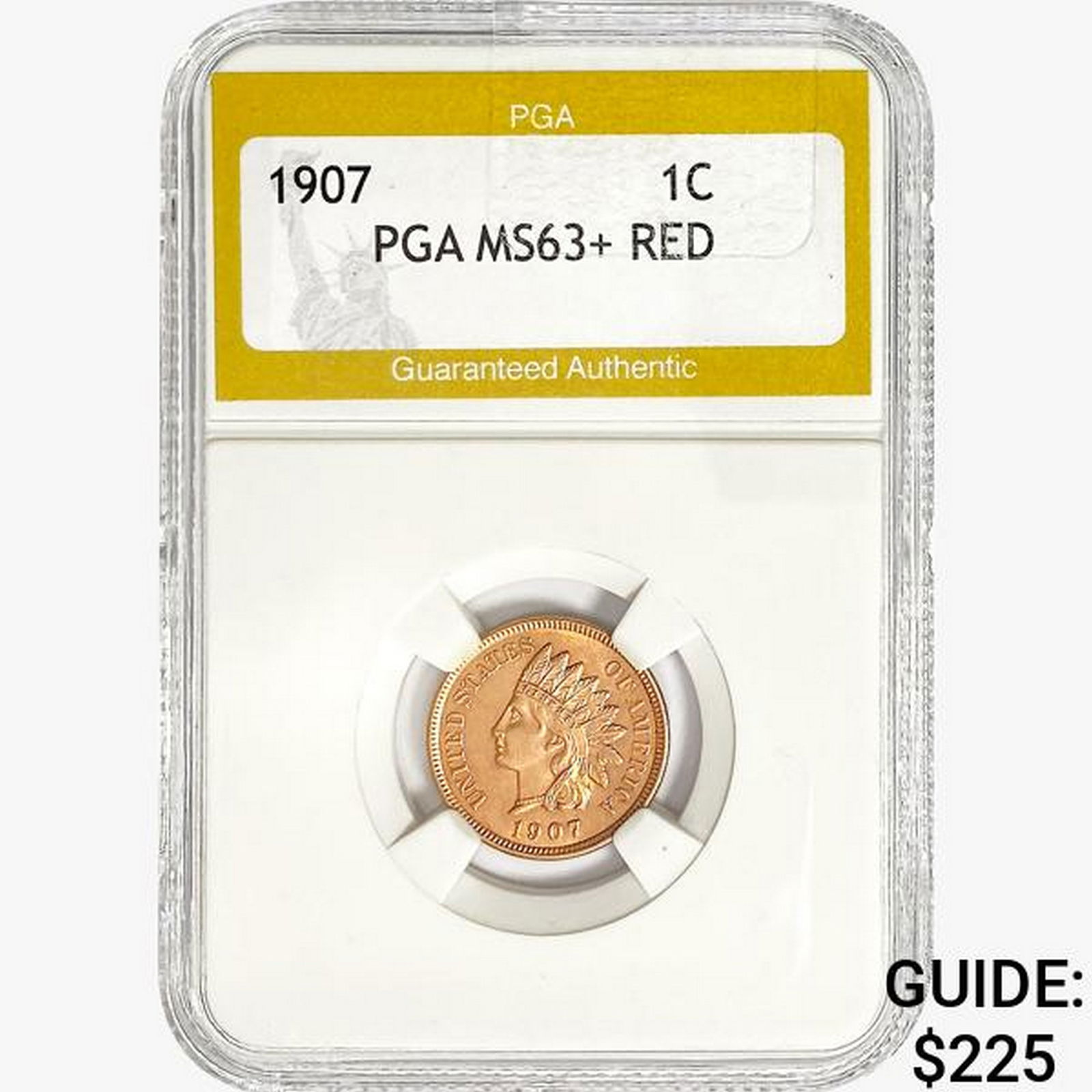 1907 Indian Head Cent PGA MS63+ RED (1 of 2)