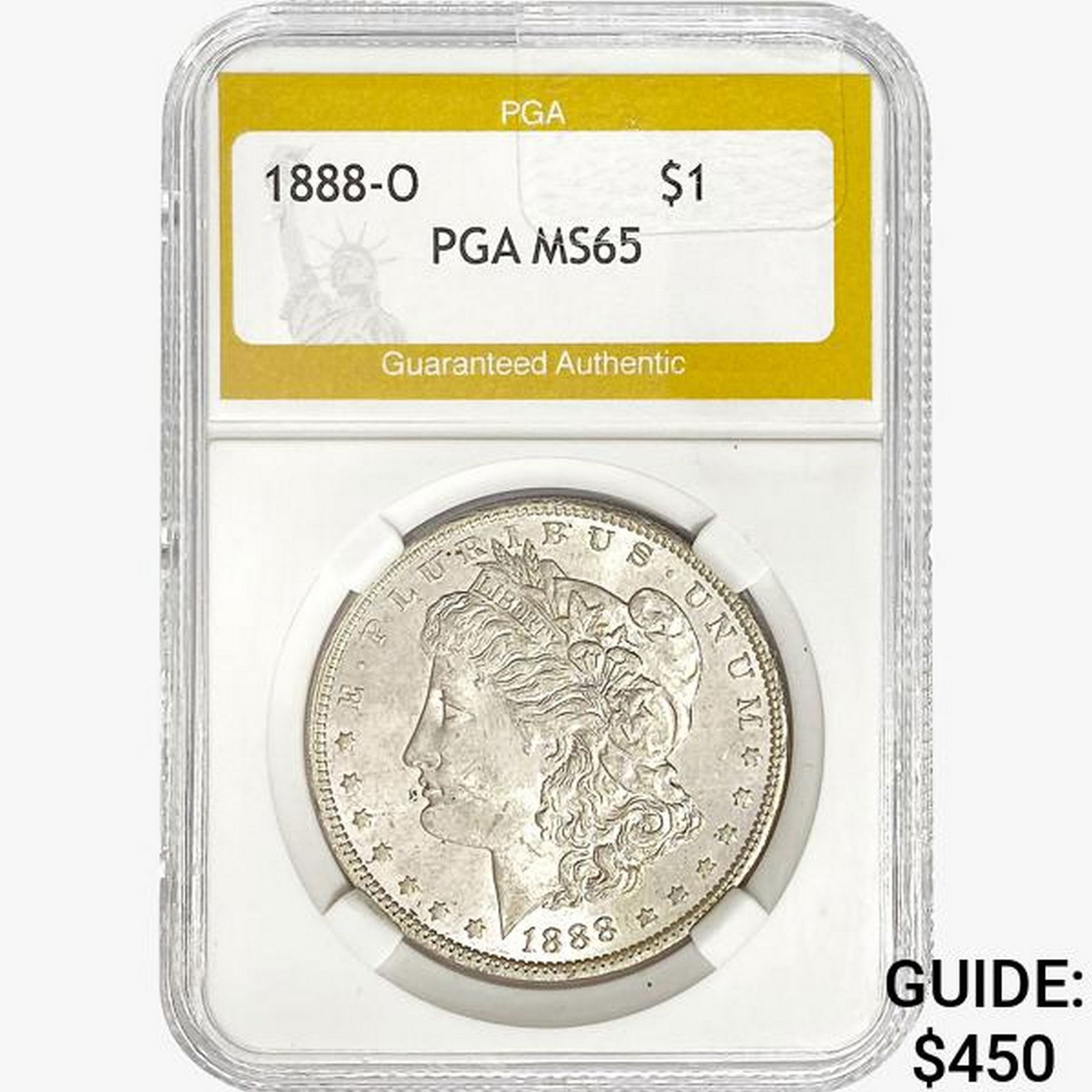 1888-O Morgan Silver Dollar PGA MS65 (1 of 2)