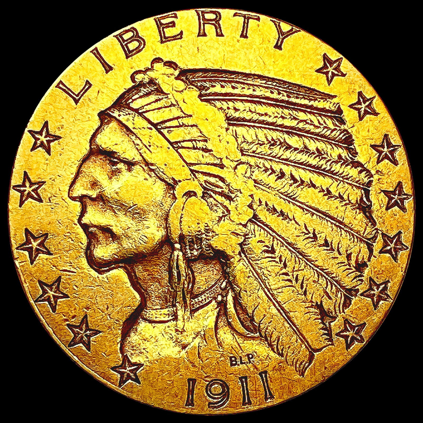 1911 $2.50 Gold Quarter Eagle LIGHTLY CIRCULATED (1 of 2)