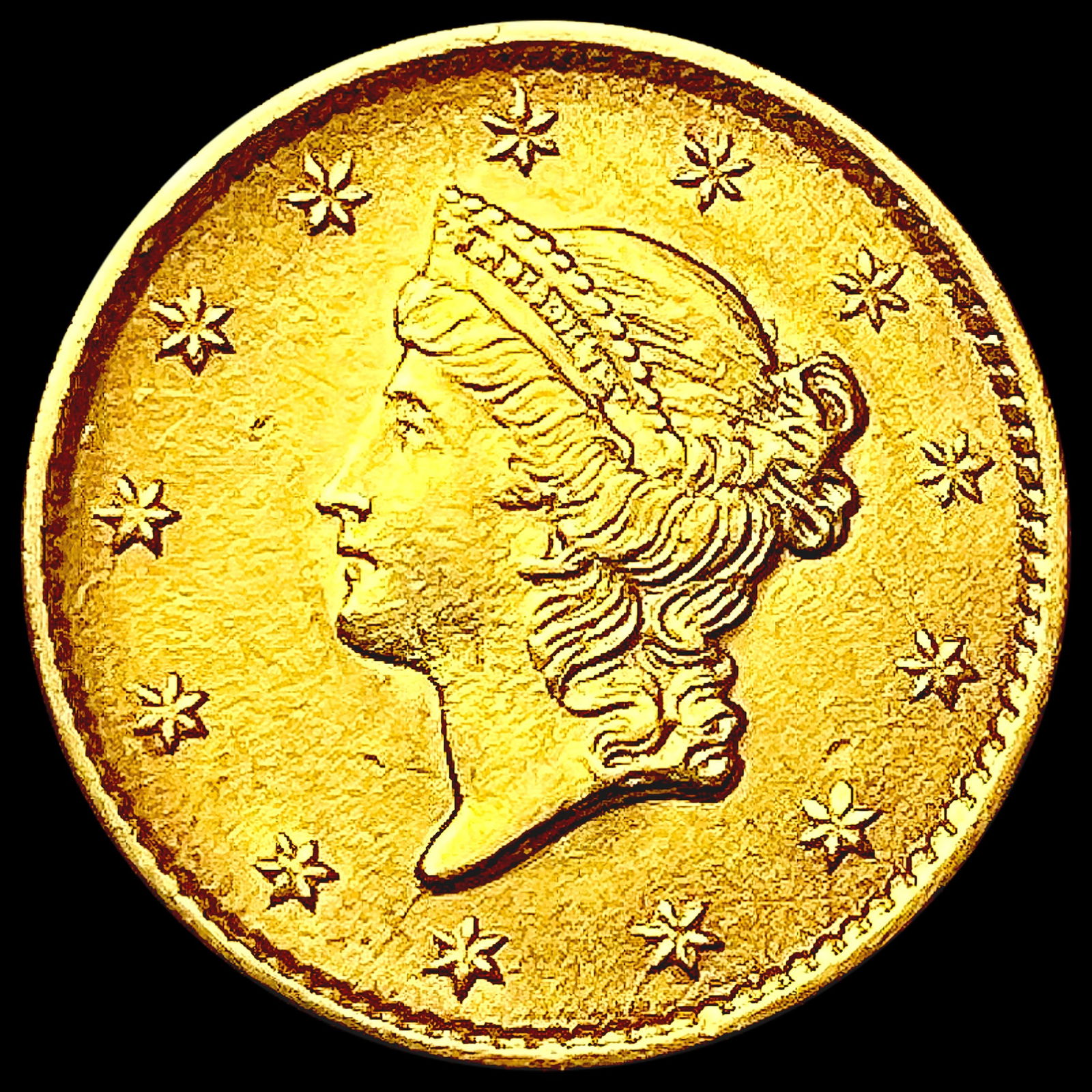 1854 Rare Gold Dollar UNCIRCULATED (1 of 2)