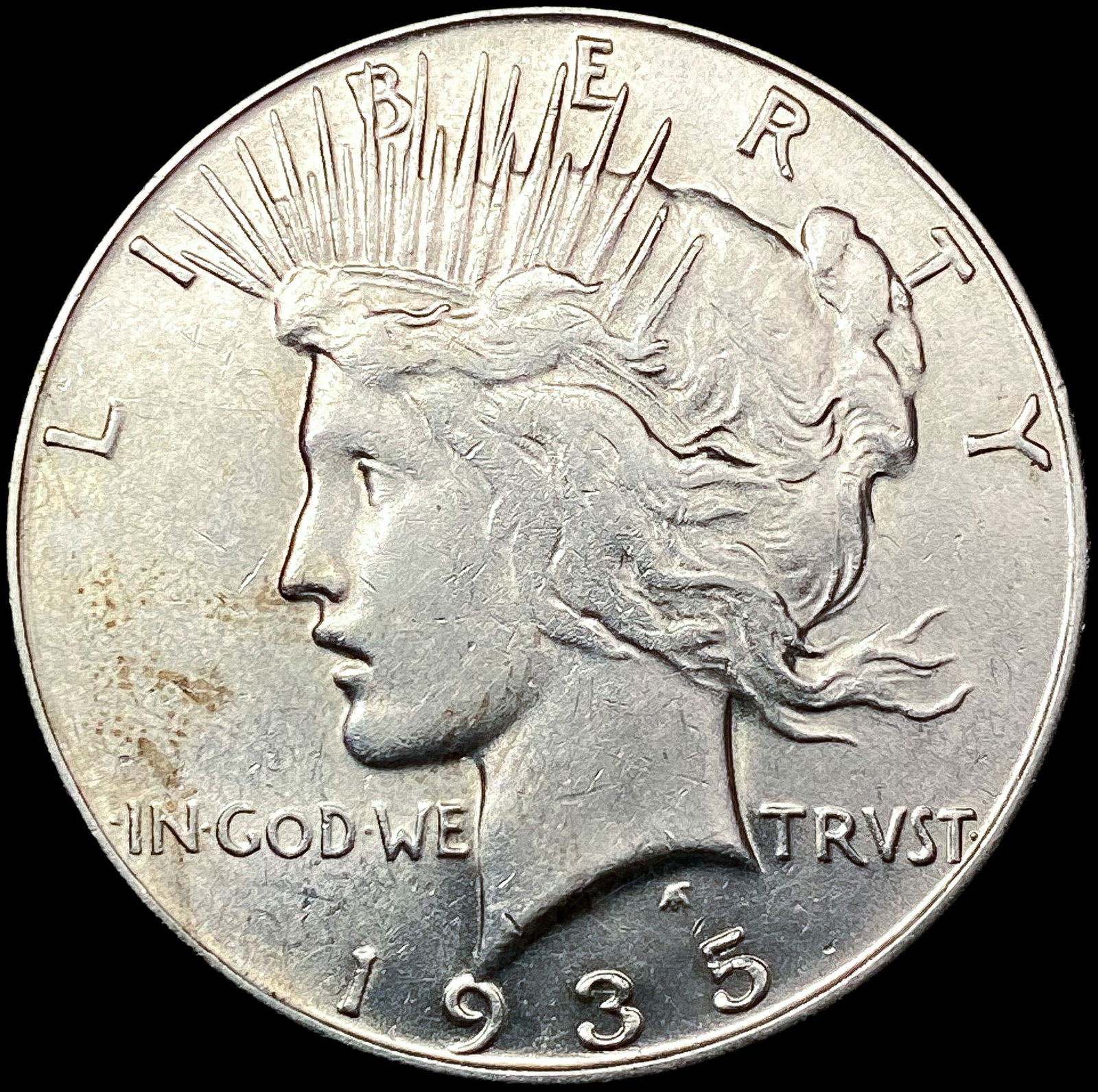 1935-S Silver Peace Dollar CLOSELY UNCIRCULATED (1 of 2)