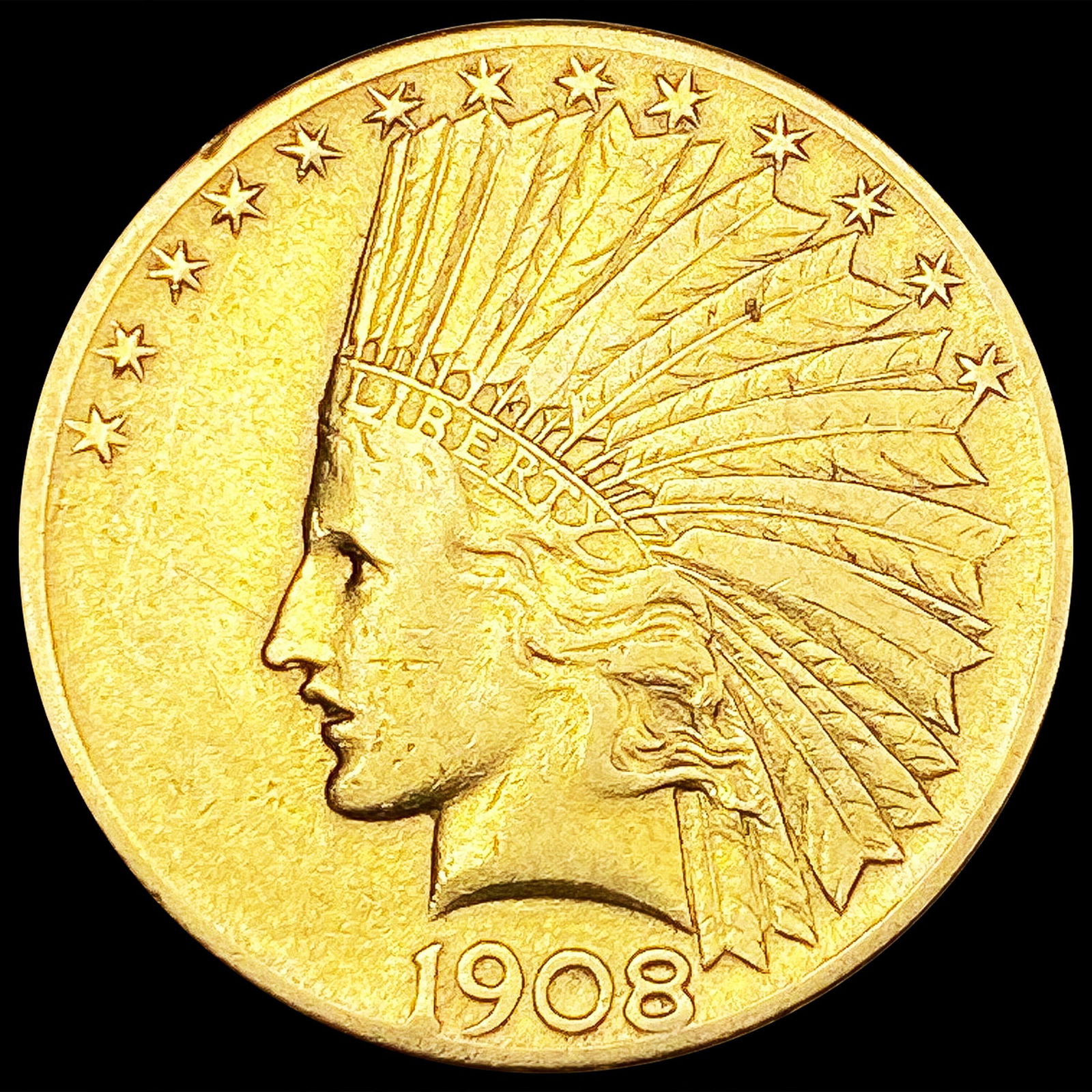 1908-S $10 Gold Eagle LIGHTLY CIRCULATED (1 of 2)