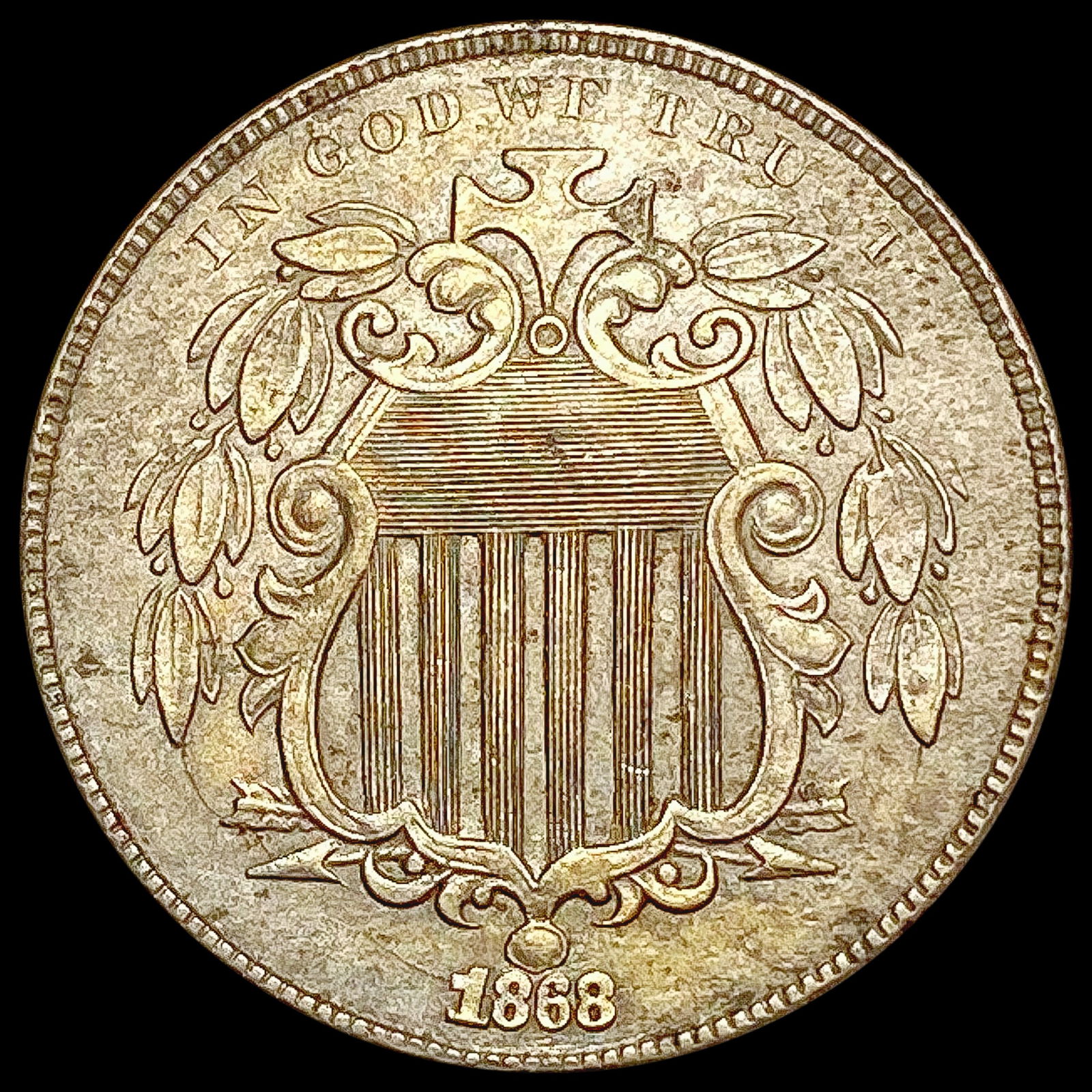 1868 Shield Nickel CHOICE AU (1 of 2)