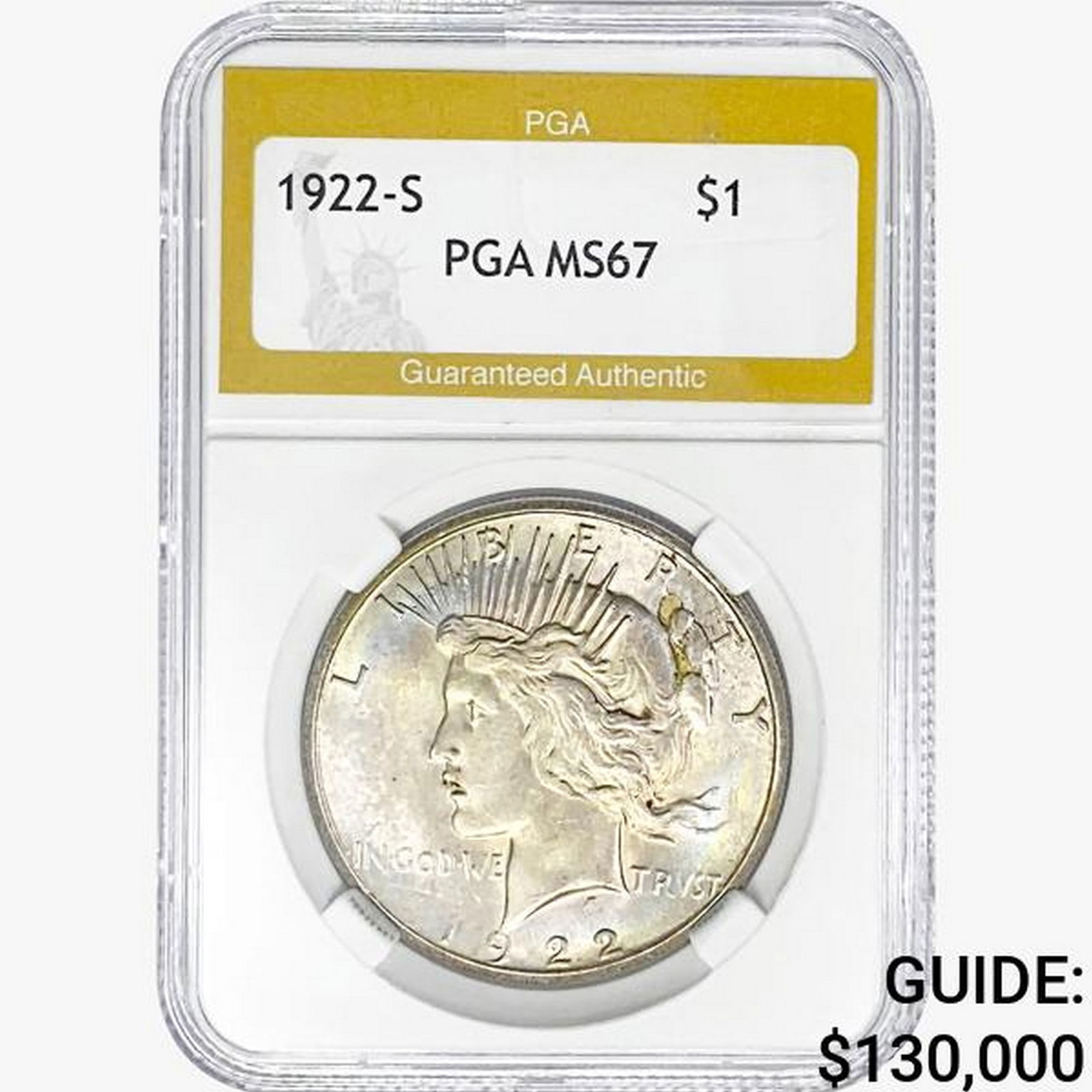 1922-S Silver Peace Dollar PGA MS67 (1 of 2)