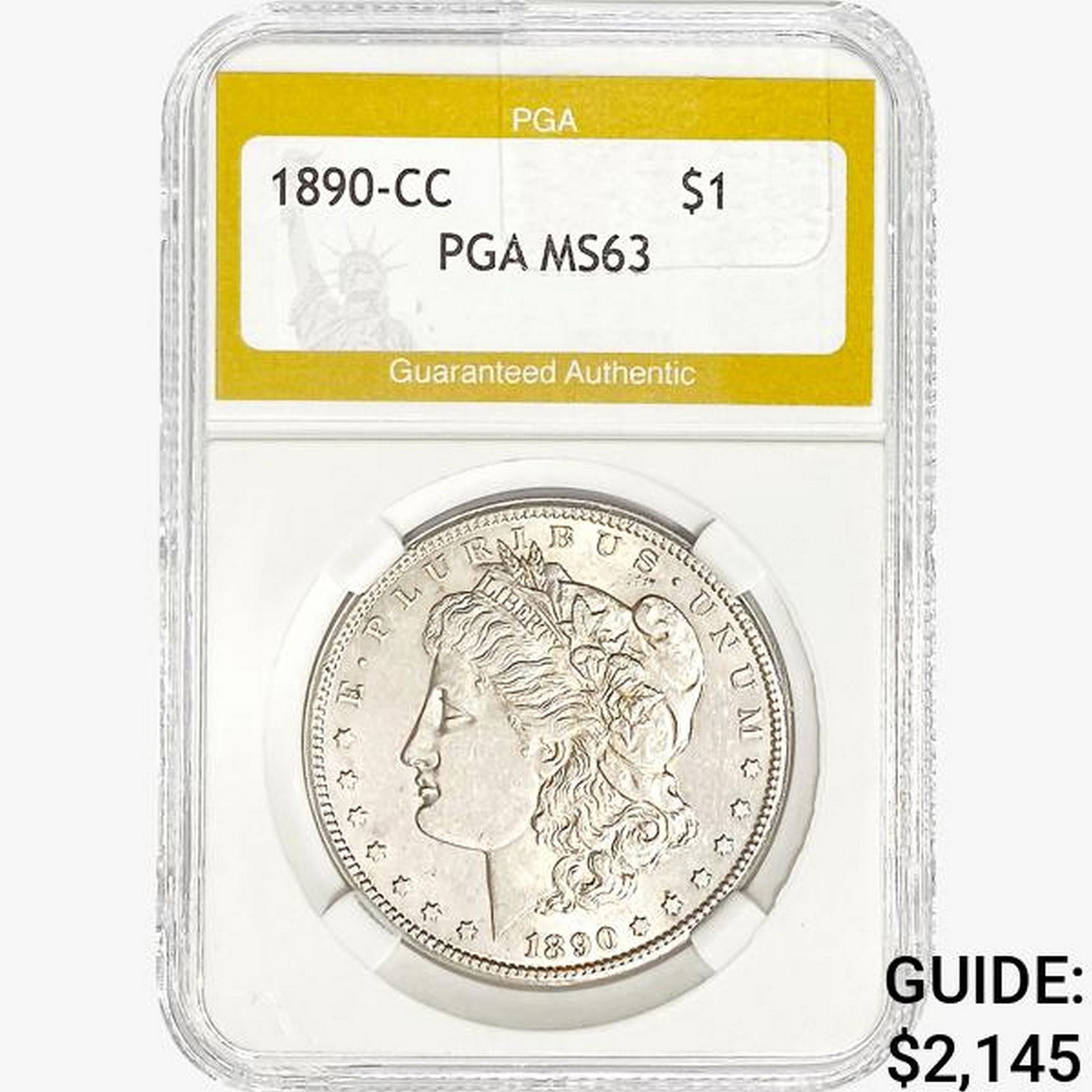 1890-CC Morgan Silver Dollar PGA MS63 (1 of 2)