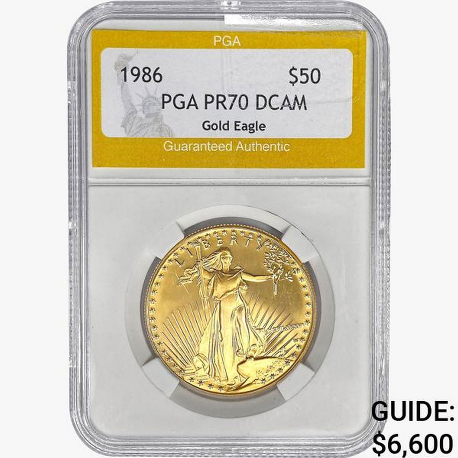 1986 $50 American 1oz. Gold Eagle PGA PR70 DCAM (1 of 2)