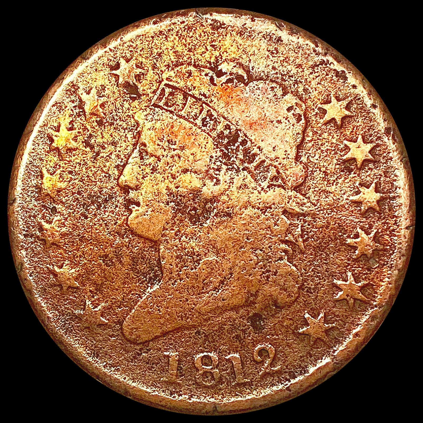 1812 Classic Head Large Cent NICELY CIRCULATED (1 of 2)