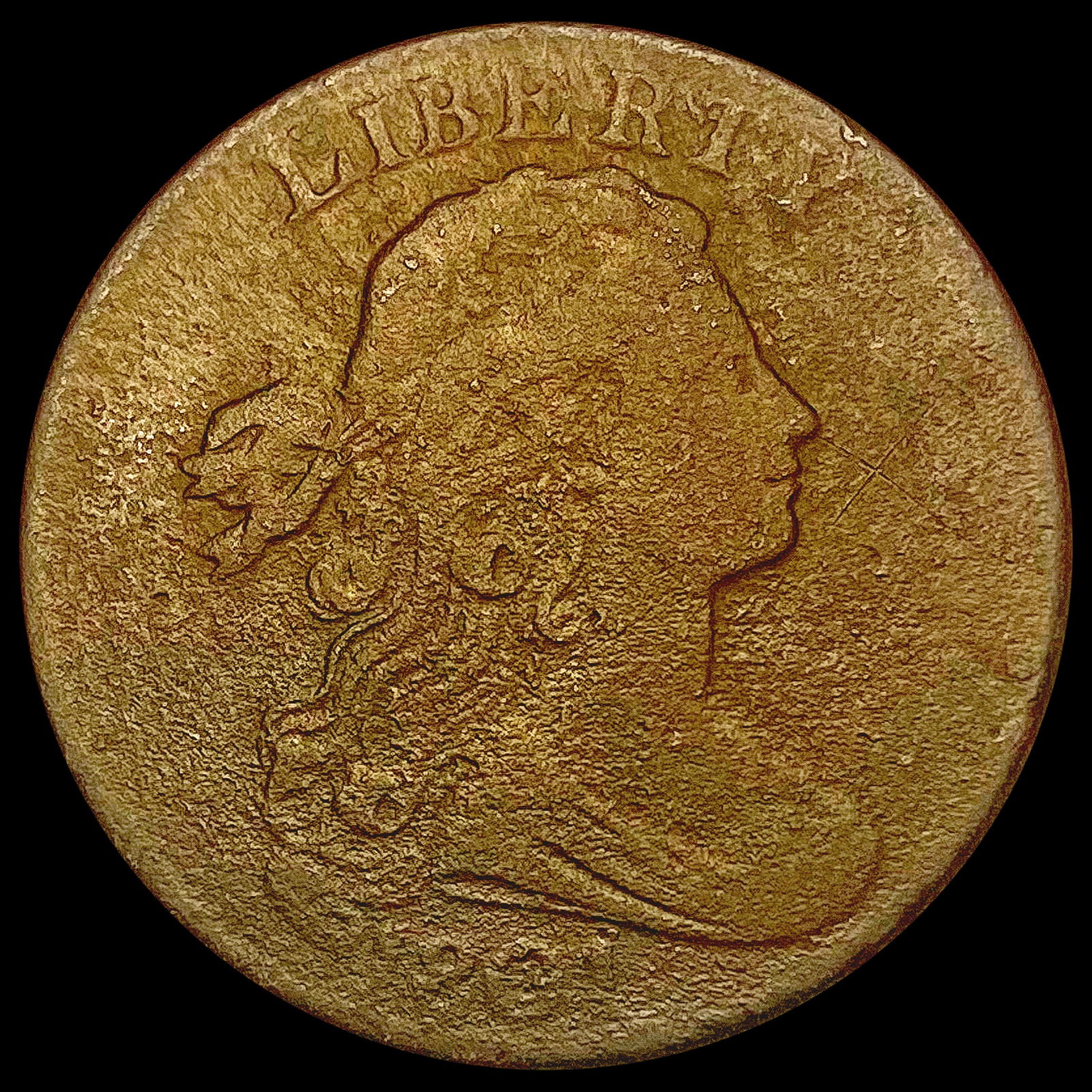 1801 Frac. 1/000 Draped Bust Large Cent NICELY CIRCULATED (1 of 2)