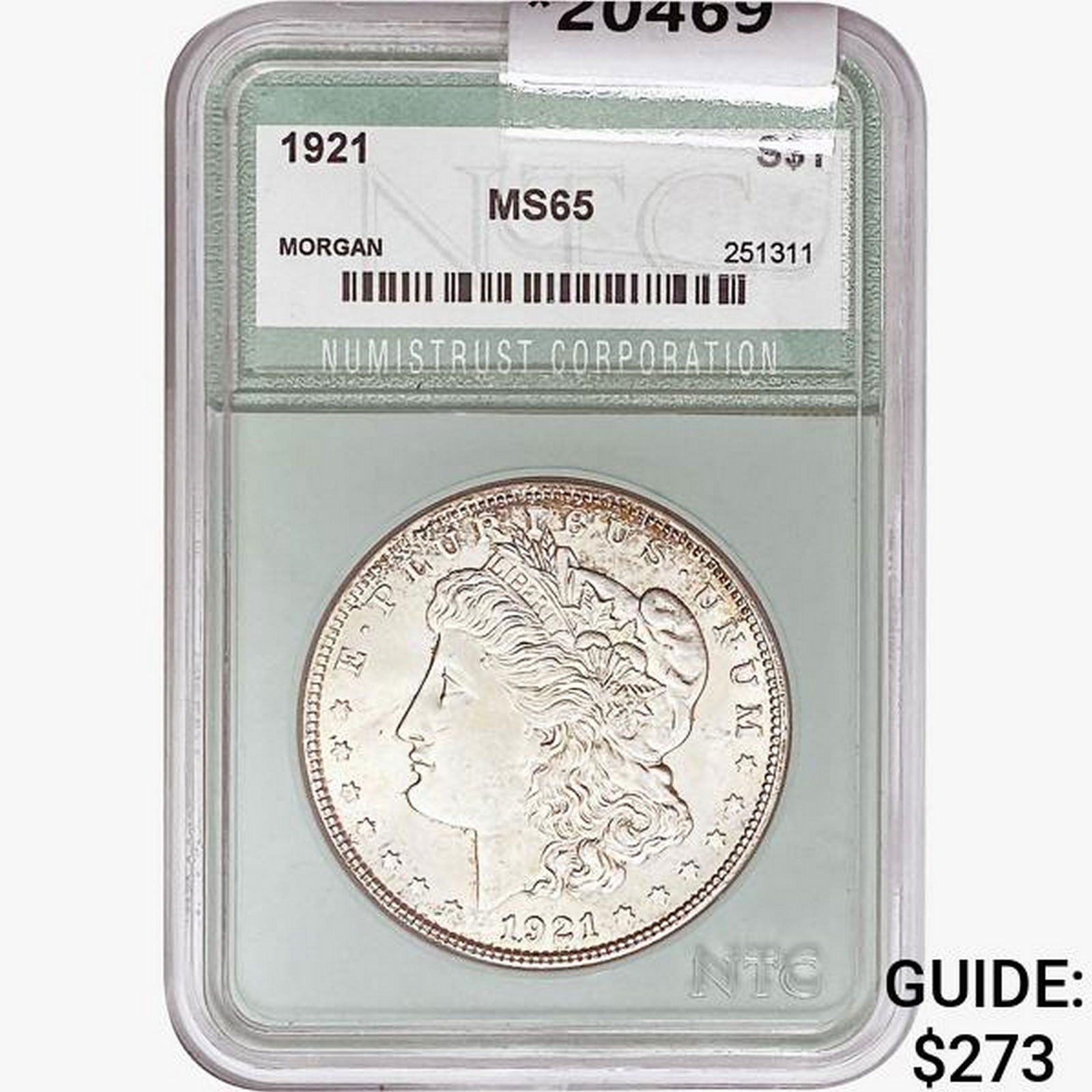 1921 Morgan Silver Dollar NTC MS65 (1 of 2)