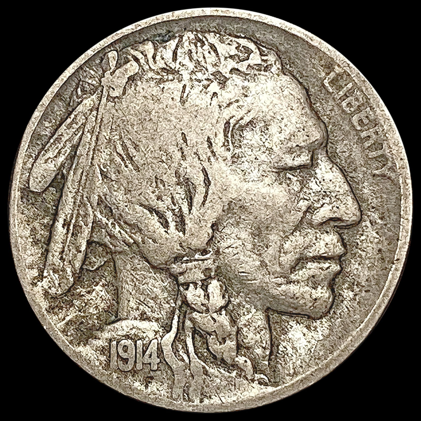 1914-D Buffalo Nickel LIGHTLY CIRCULATED (1 of 2)