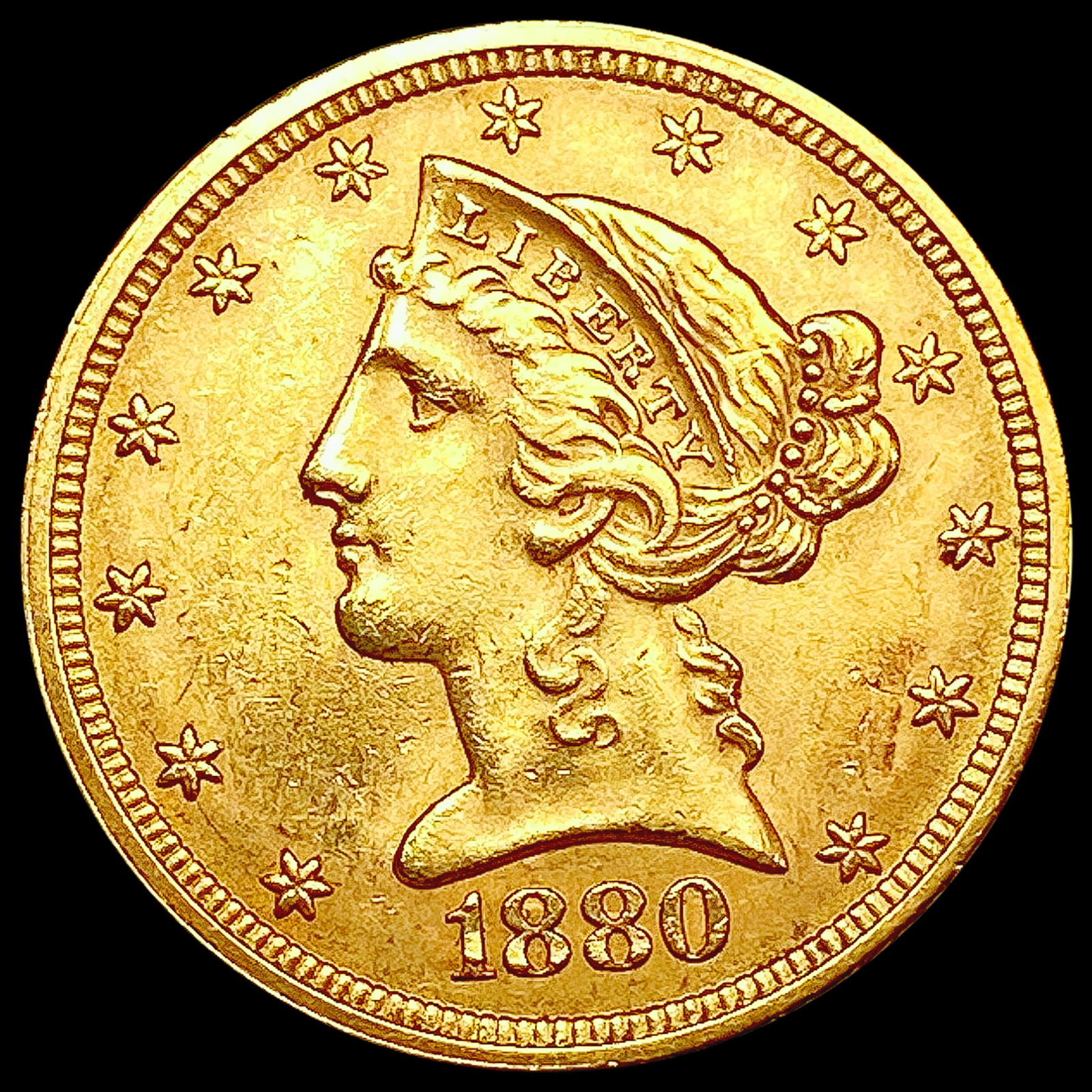 1880 $5 Gold Half Eagle CHOICE AU (1 of 2)