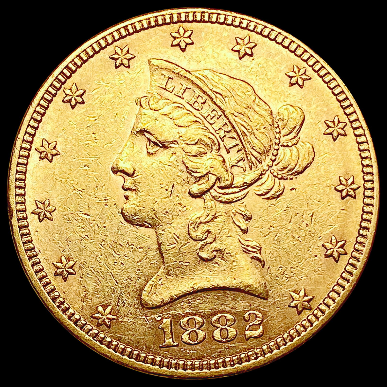 1882 $10 Gold Eagle CLOSELY UNCIRCULATED (1 of 2)