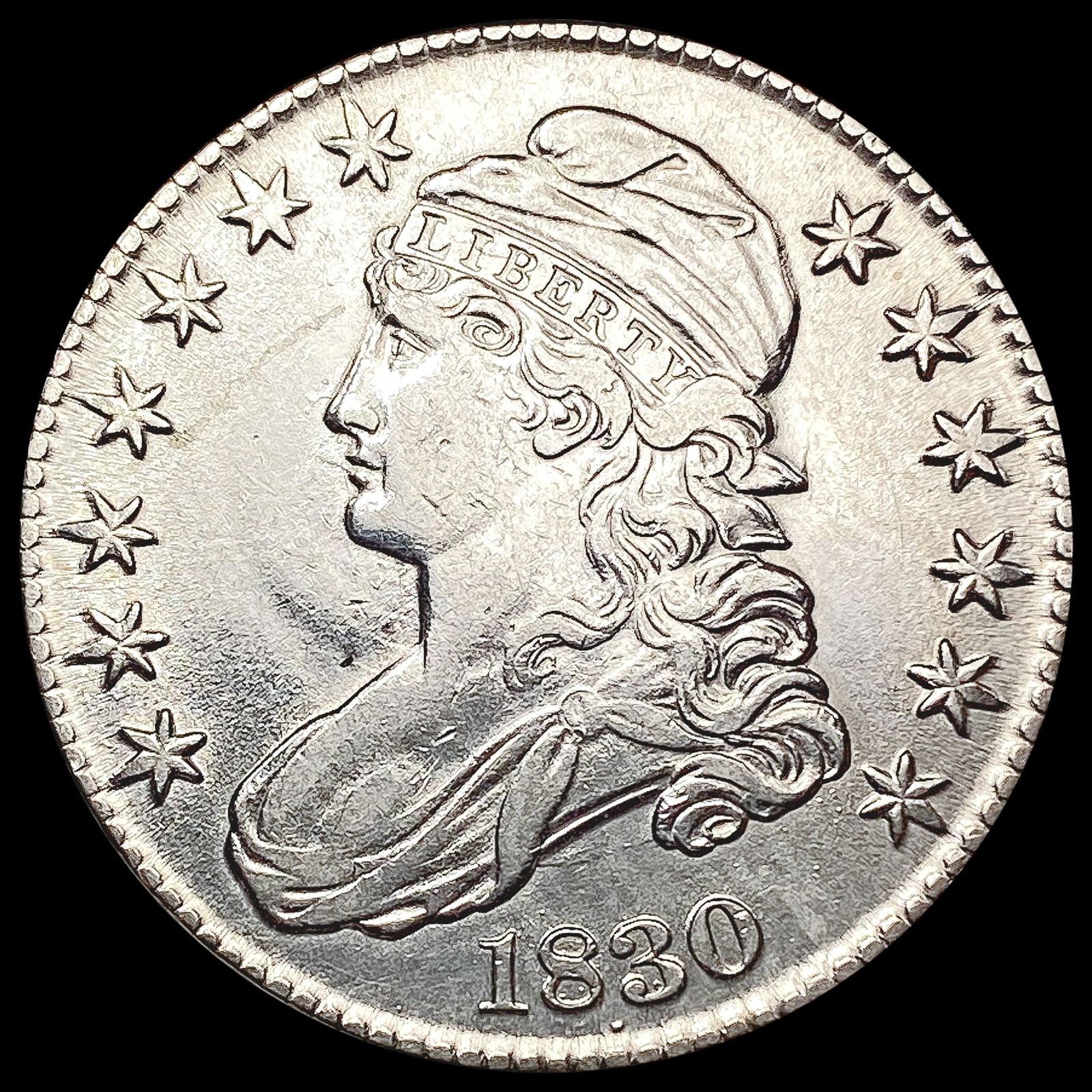 1830 Capped Bust Half Dollar CLOSELY UNCIRCULATED (1 of 2)
