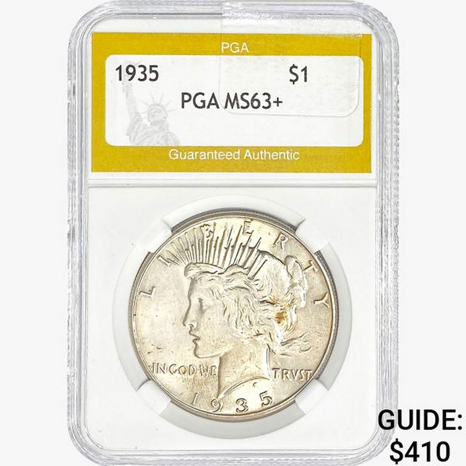 1935 Silver Peace Dollar PGA MS63+ (1 of 2)