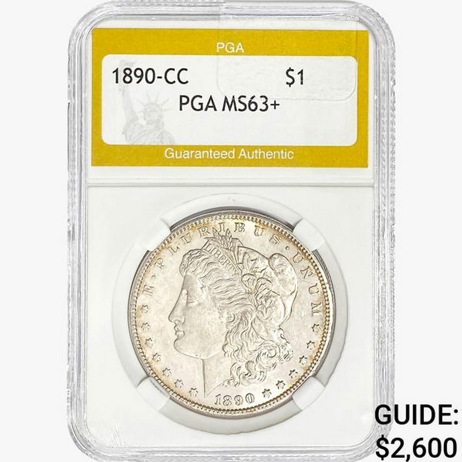 1890-CC Morgan Silver Dollar PGA MS63+ (1 of 2)