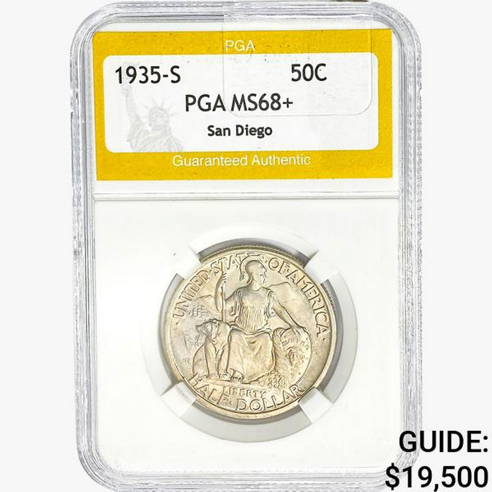 1935-S San Diego Half Dollar PGA MS68+ (1 of 2)