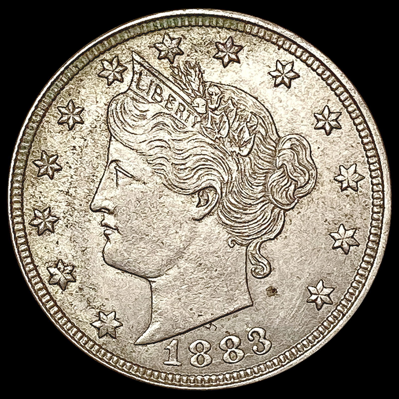 1883 No Cents Liberty Victory Nickel CHOICE AU (1 of 2)
