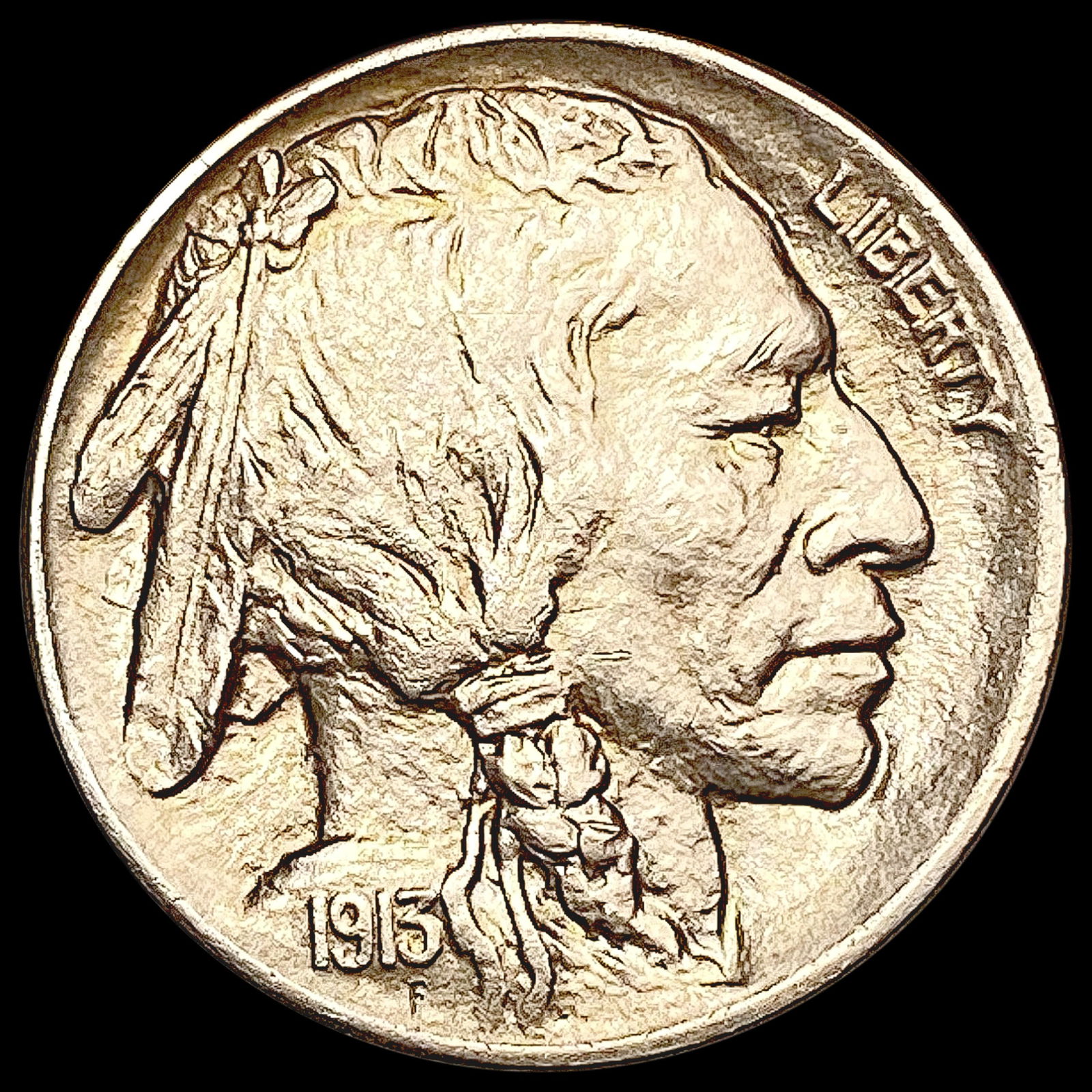 1913-D T1 Buffalo Nickel GEM BU (1 of 2)