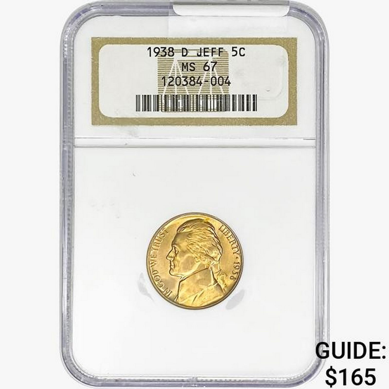 1938-D Jefferson Nickel NGC MS67 (1 of 2)