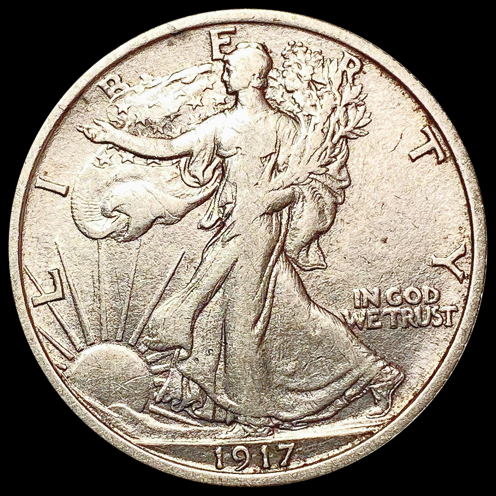 1917 Walking Liberty Half Dollar CLOSELY UNCIRCULATED (1 of 2)