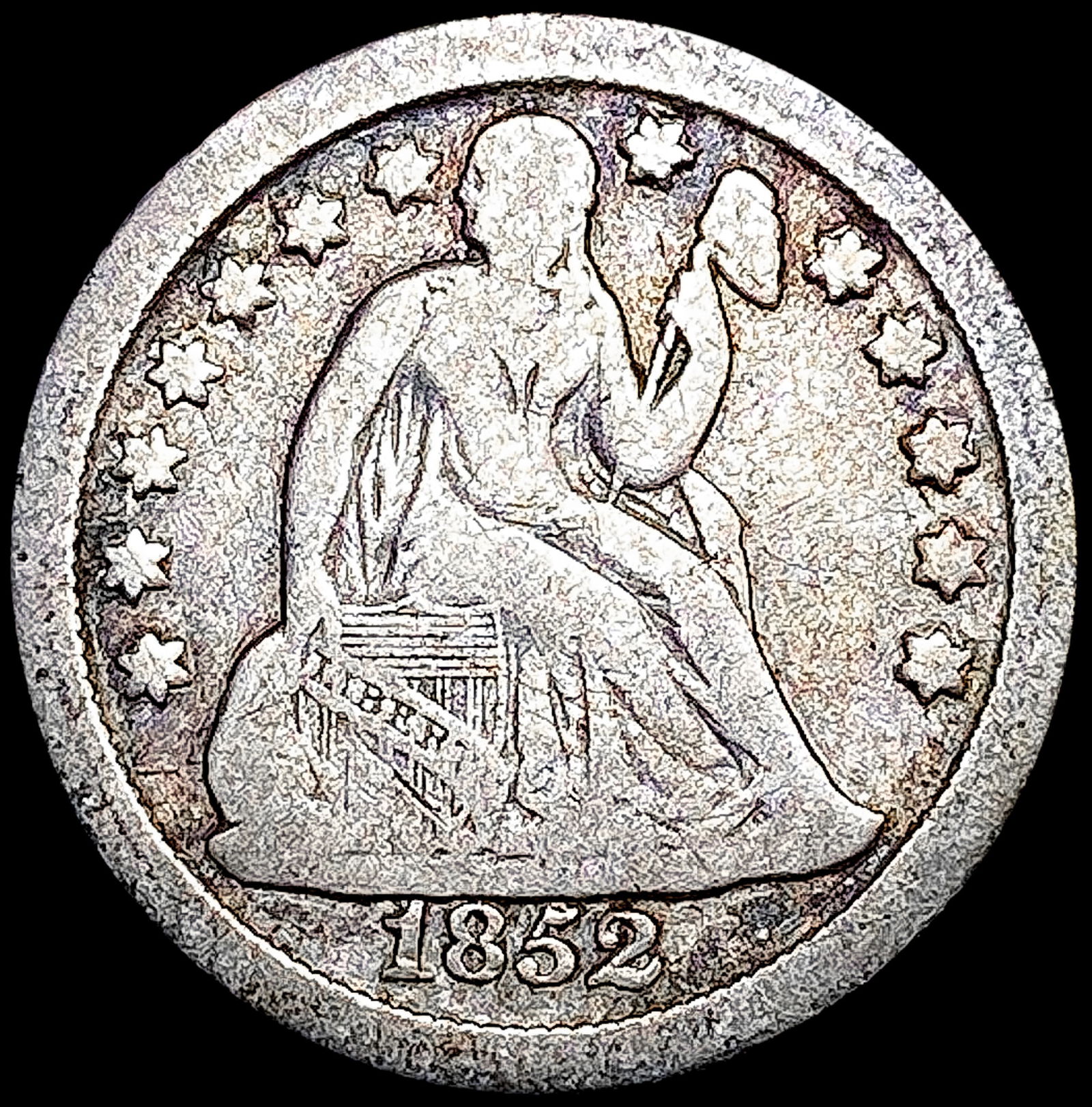1852-O Seated Liberty Dime NICELY CIRCULATED (1 of 2)