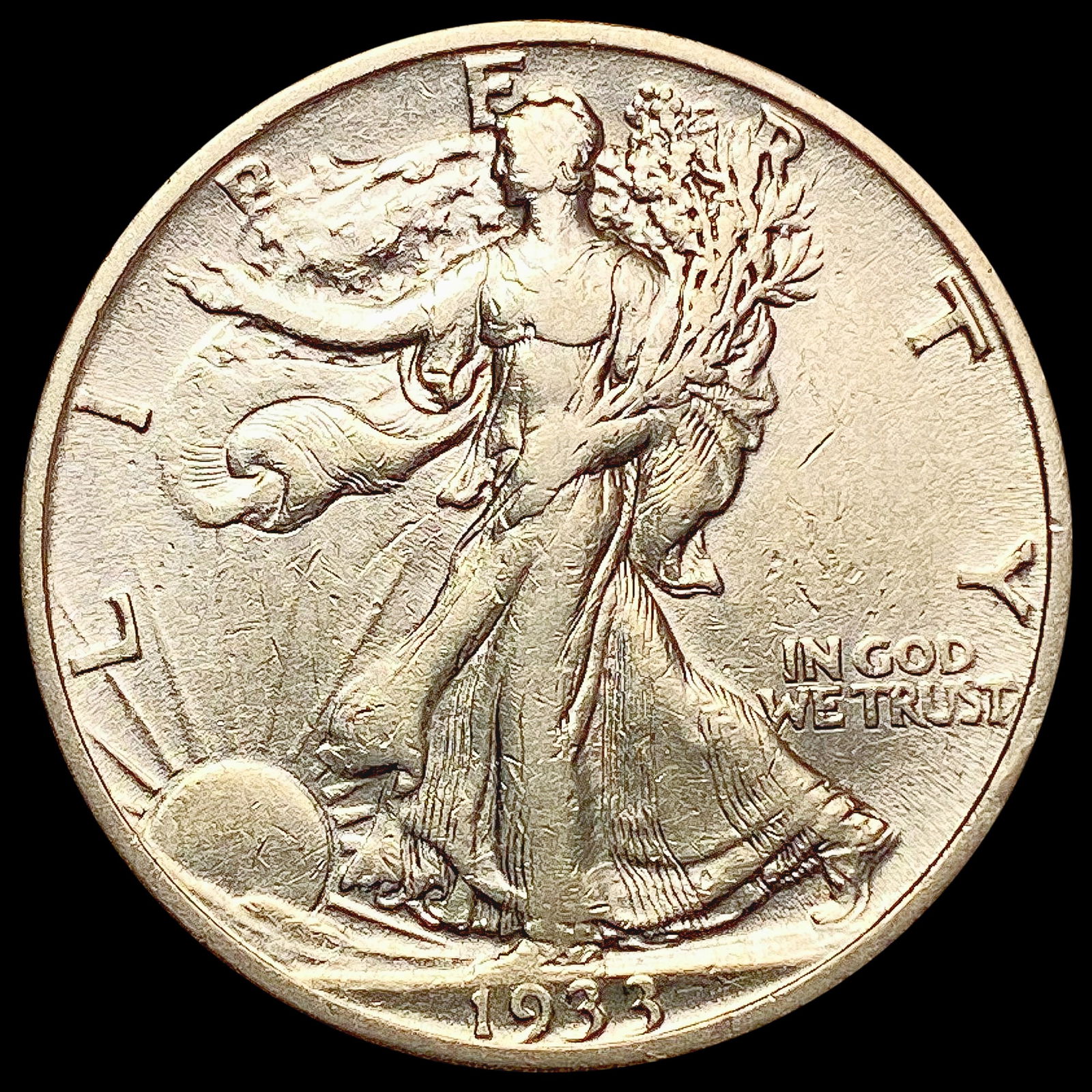 1933-S Walking Liberty Half Dollar NEARLY UNCIRCULATED (1 of 2)