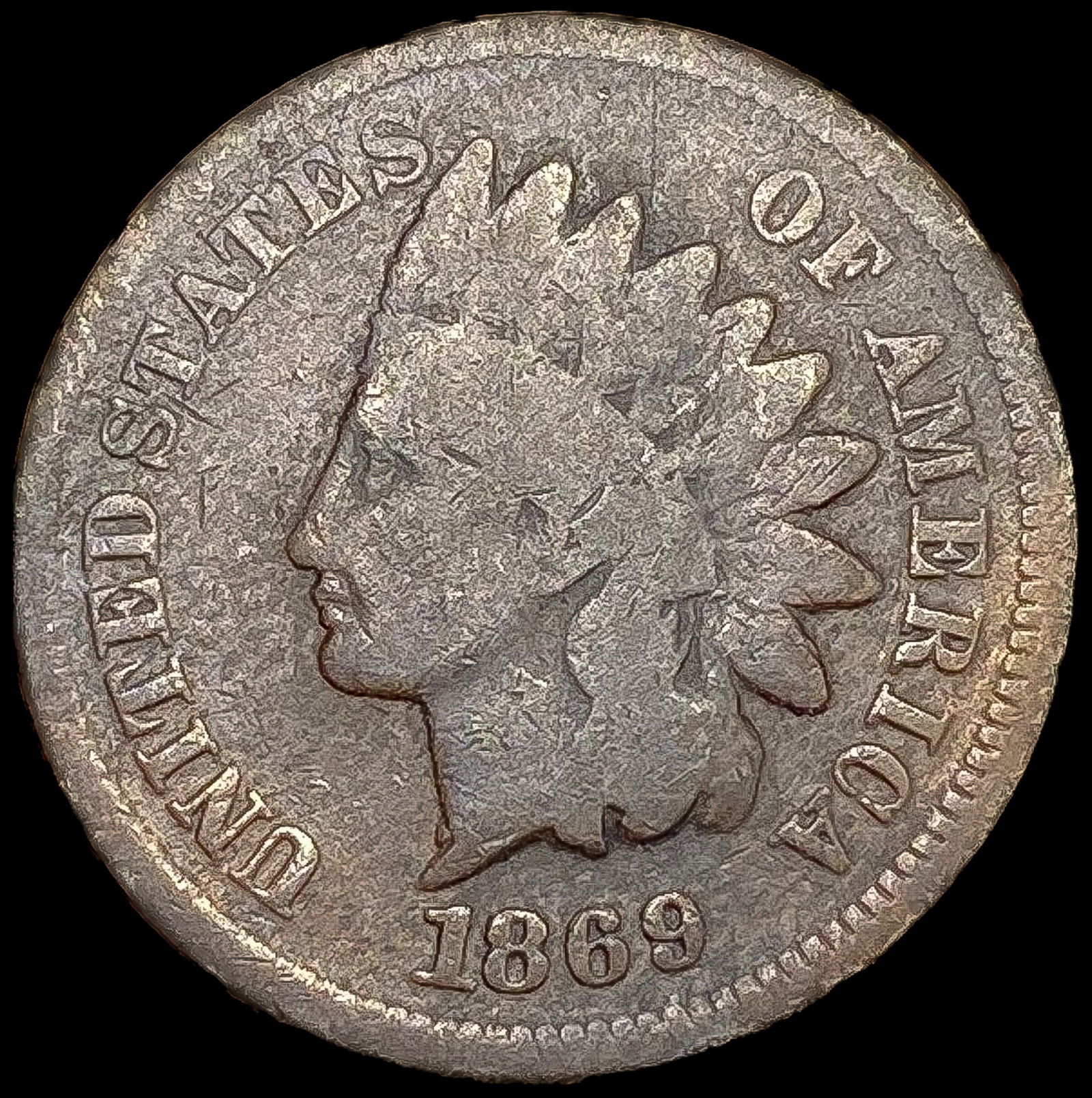 1869 Indian Head Cent NICELY CIRCULATED (1 of 2)